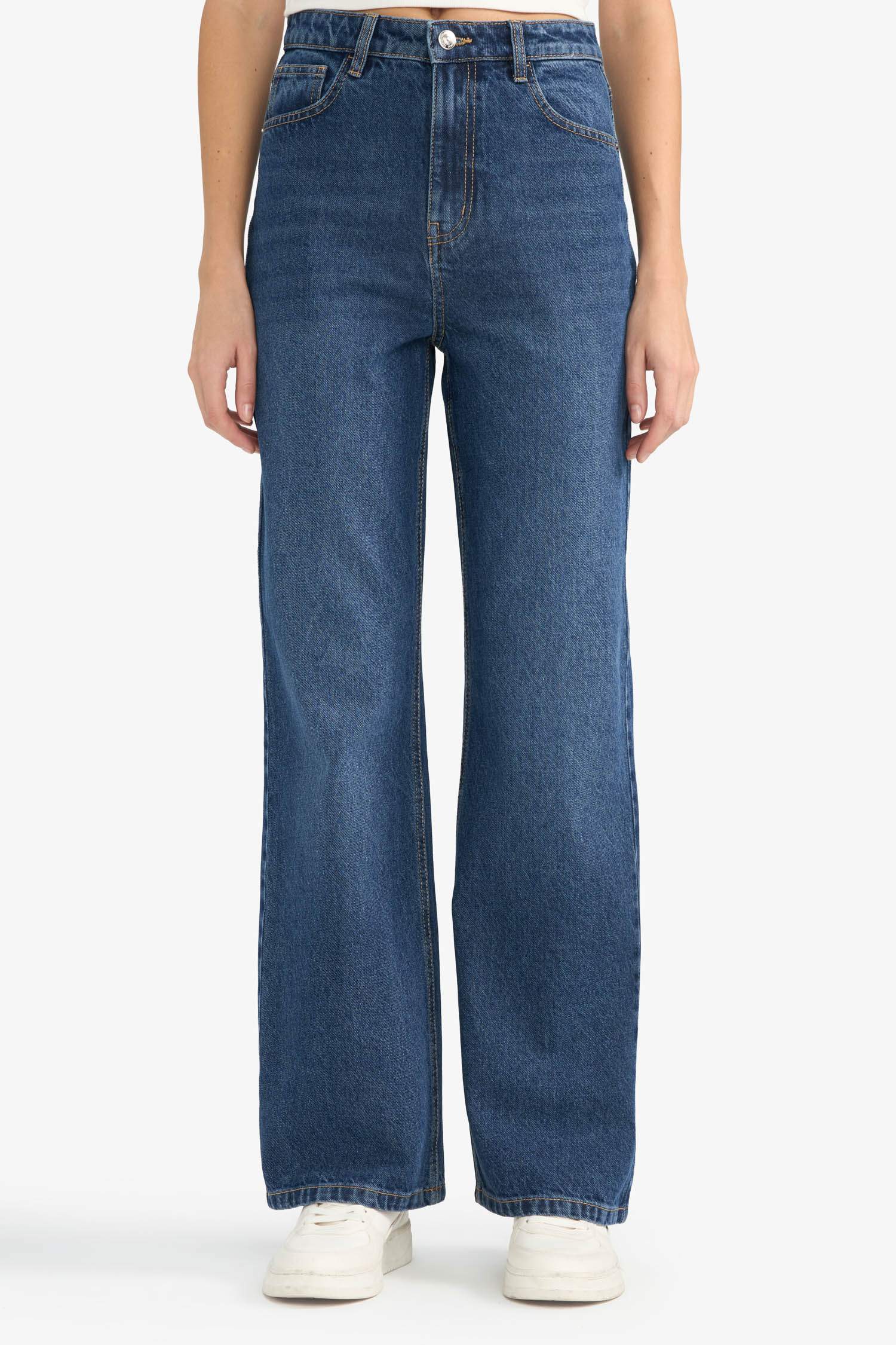 Jean 90's large  taille haute à jambes droites