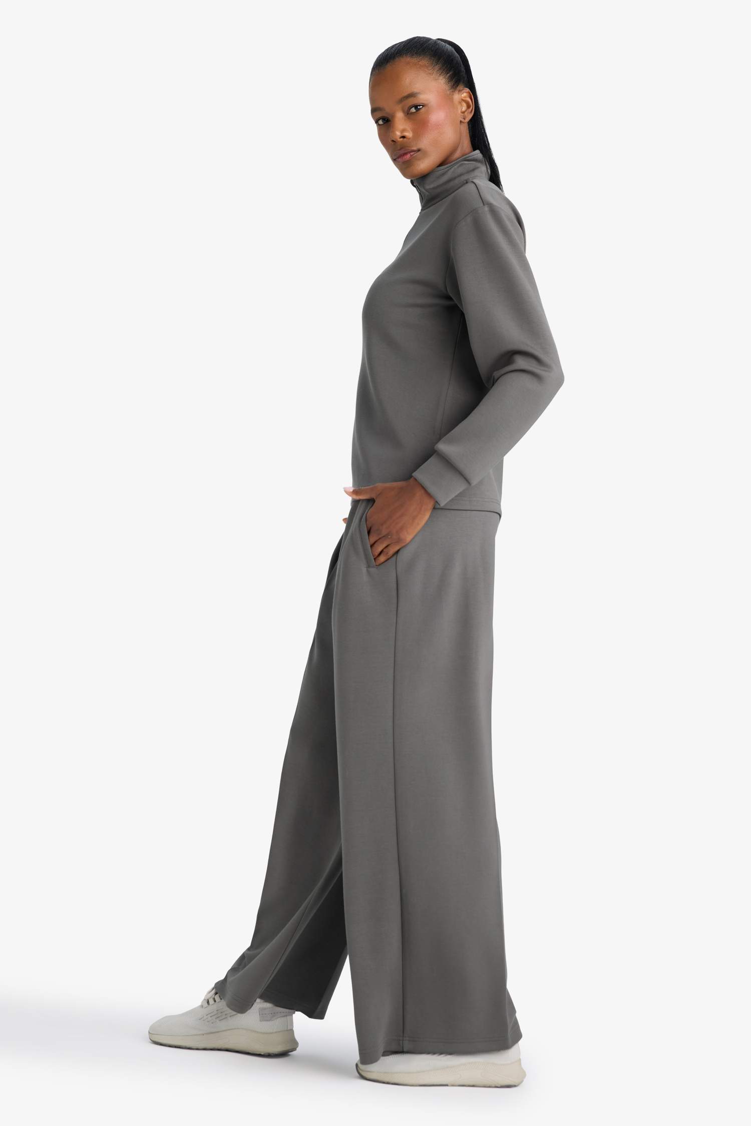 Wide Leg Geniş Paça Standart Boy Modal Eşofman Altı