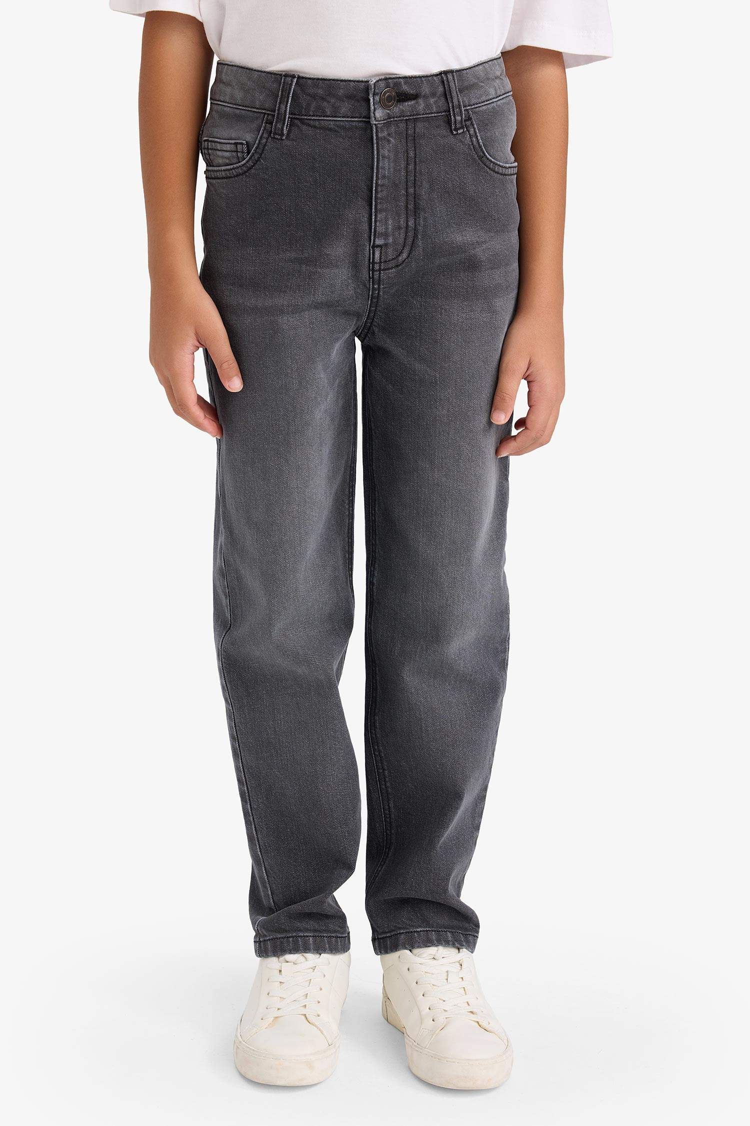 Erkek Çocuk Straight Fit Düz Paça Jean Pantolon