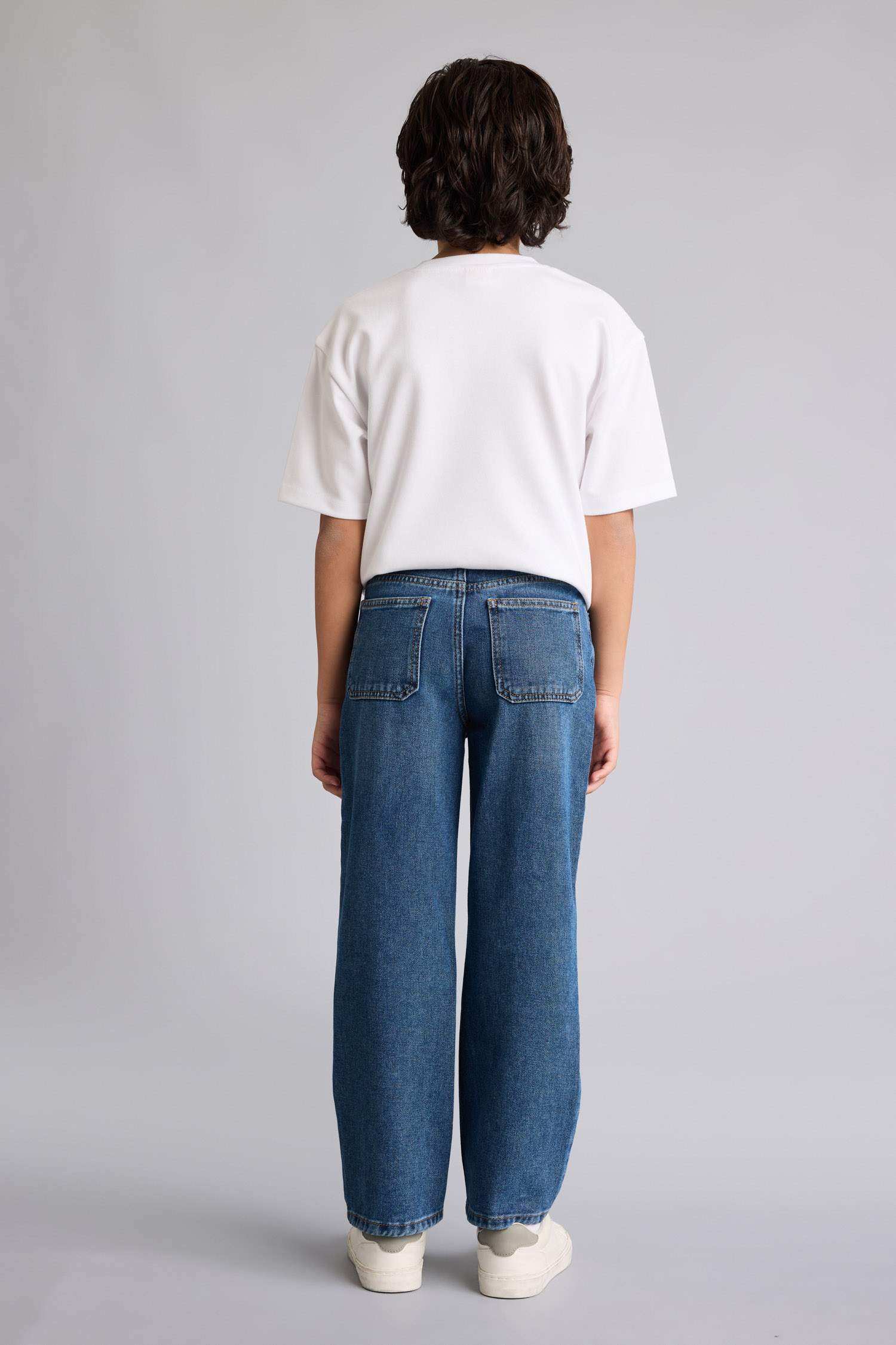Wide Leg Denim Trousers