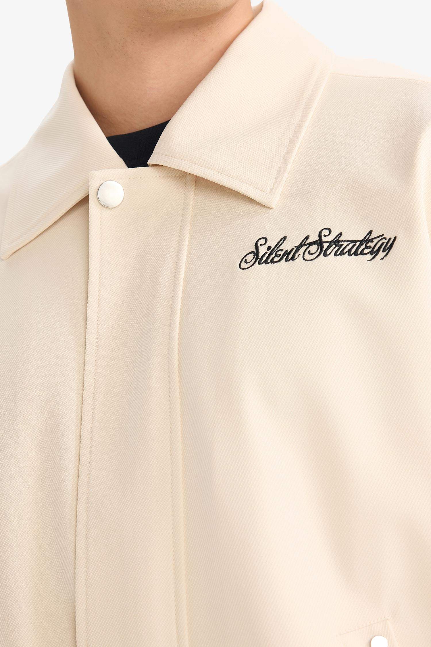 Oversıze Geniş Kalıp Polo Yaka Su Geçirmez Mont