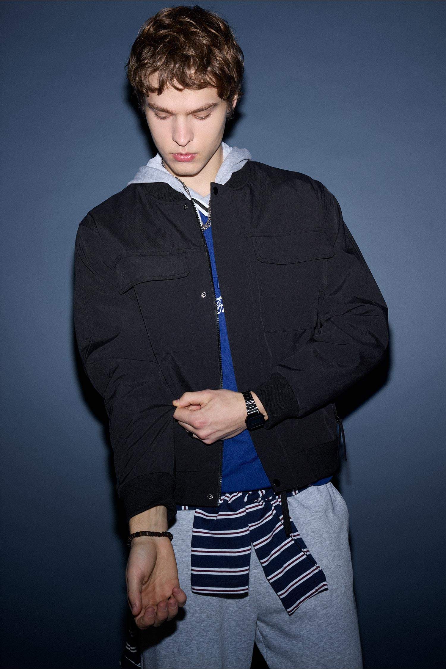 Водонепроницаемая куртка с колледж-воротником Regular Fit