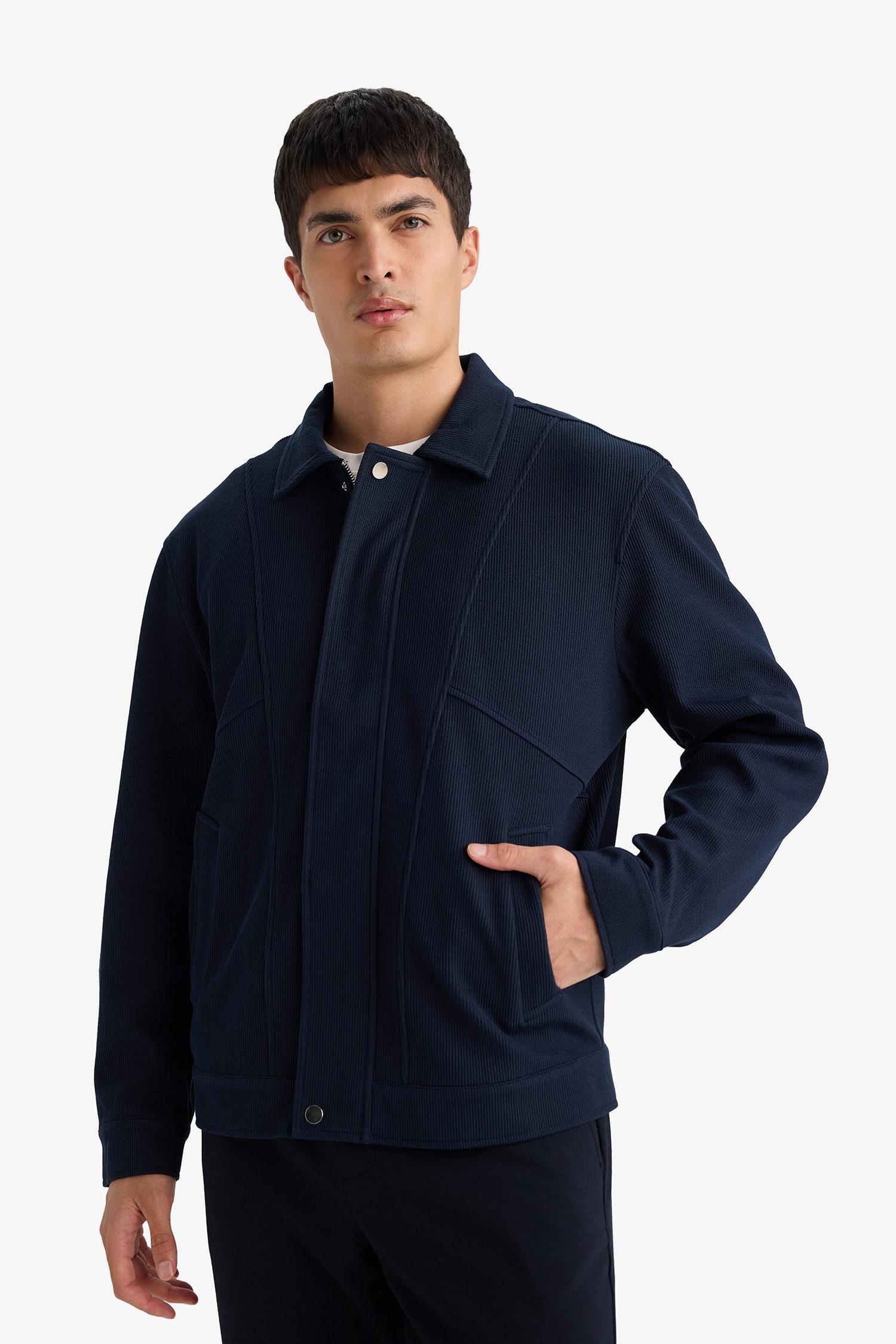 DeFacto Regular Fıt Polo Yaka Mont görsel 4