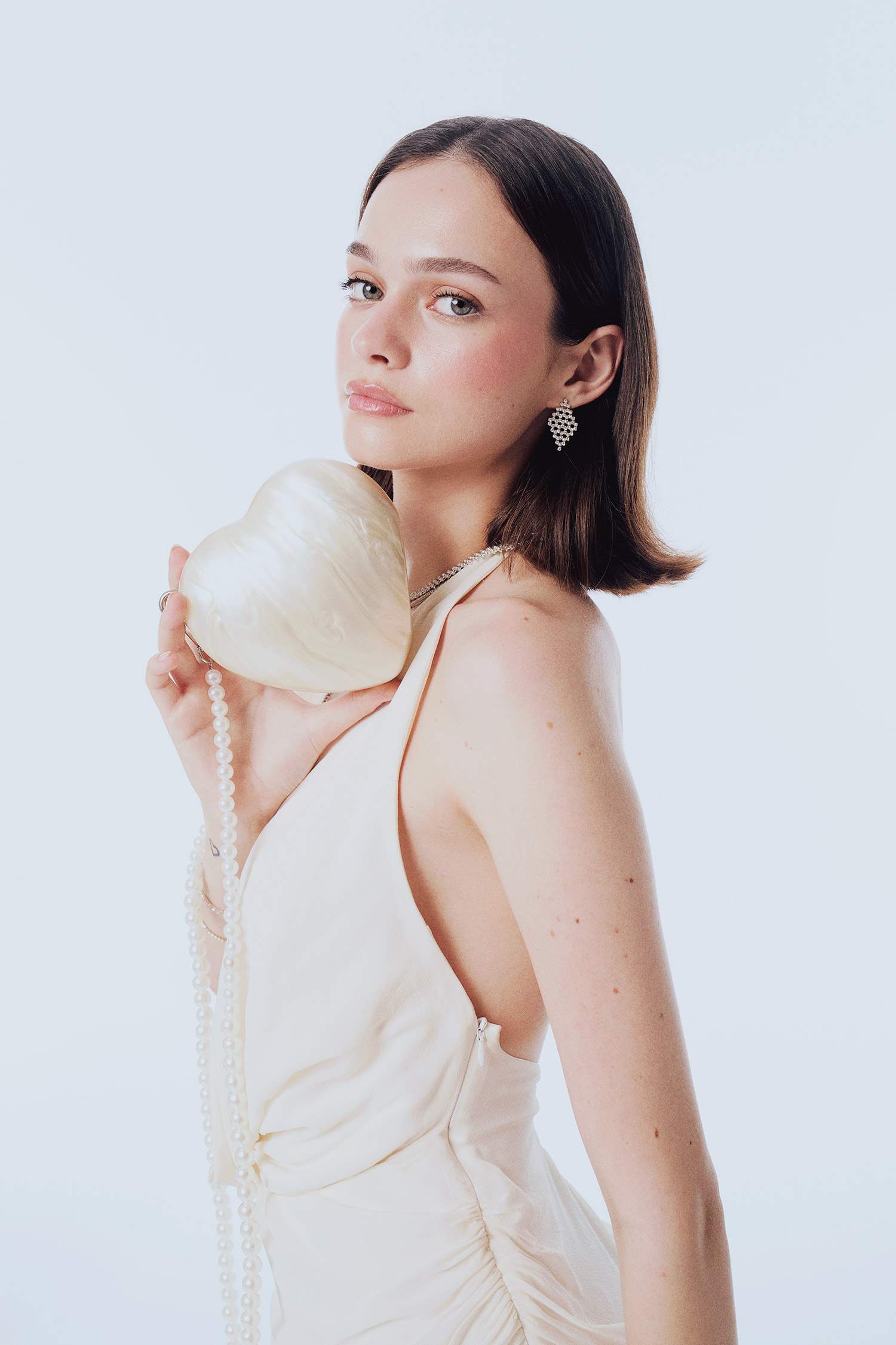 DCEY x DeFacto Kadın Sedef Görünümlü Kalp El Çantası