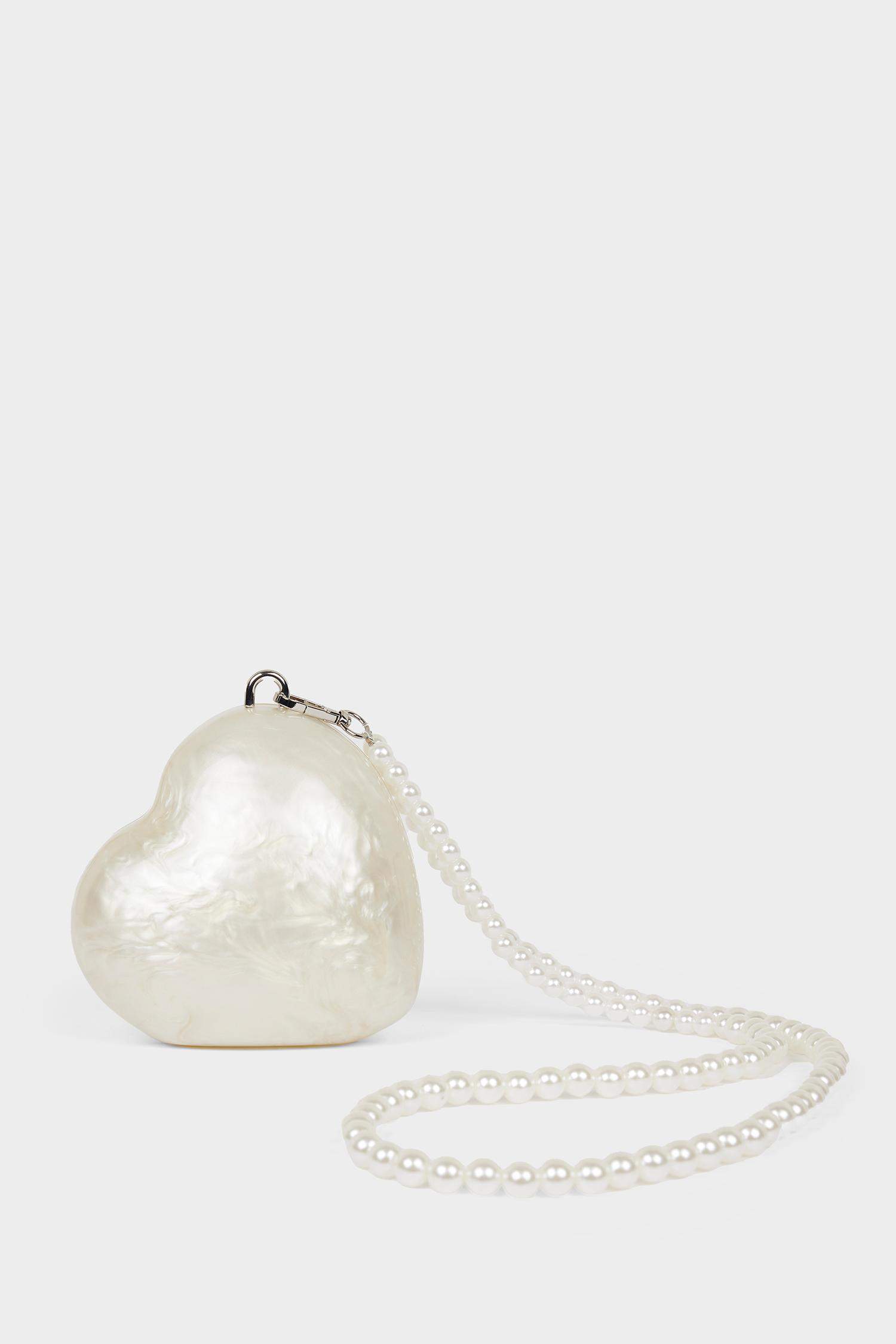 DCEY x DeFacto Kadın Sedef Görünümlü Kalp El Çantası