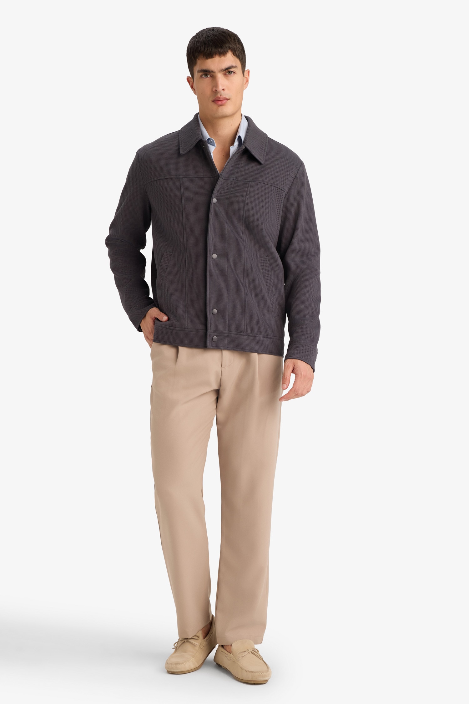 DeFacto REGULAR FIT Polo Yaka Çıtçıtlı Mont görsel 2