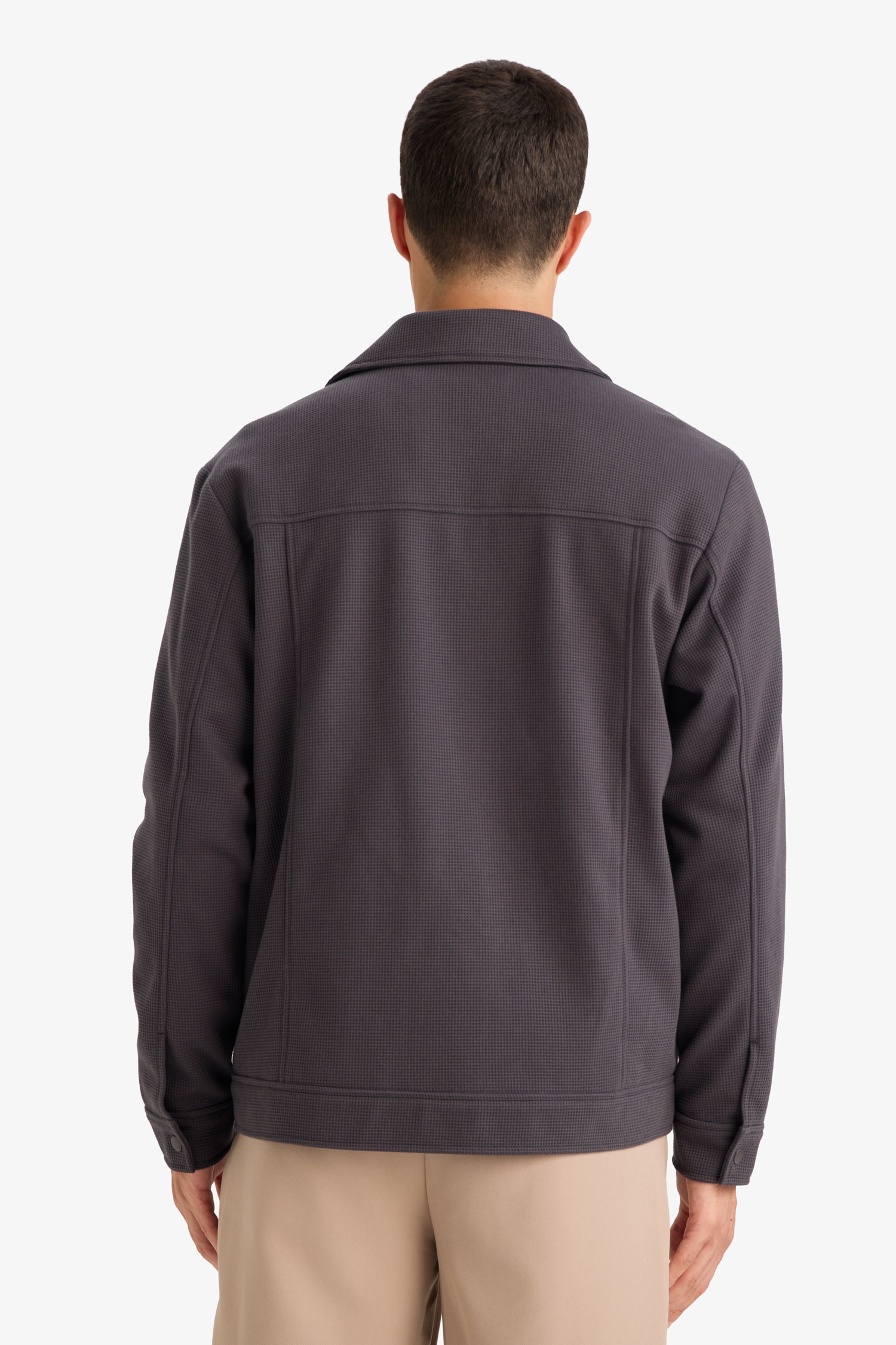 DeFacto REGULAR FIT Polo Yaka Çıtçıtlı Mont görsel 6