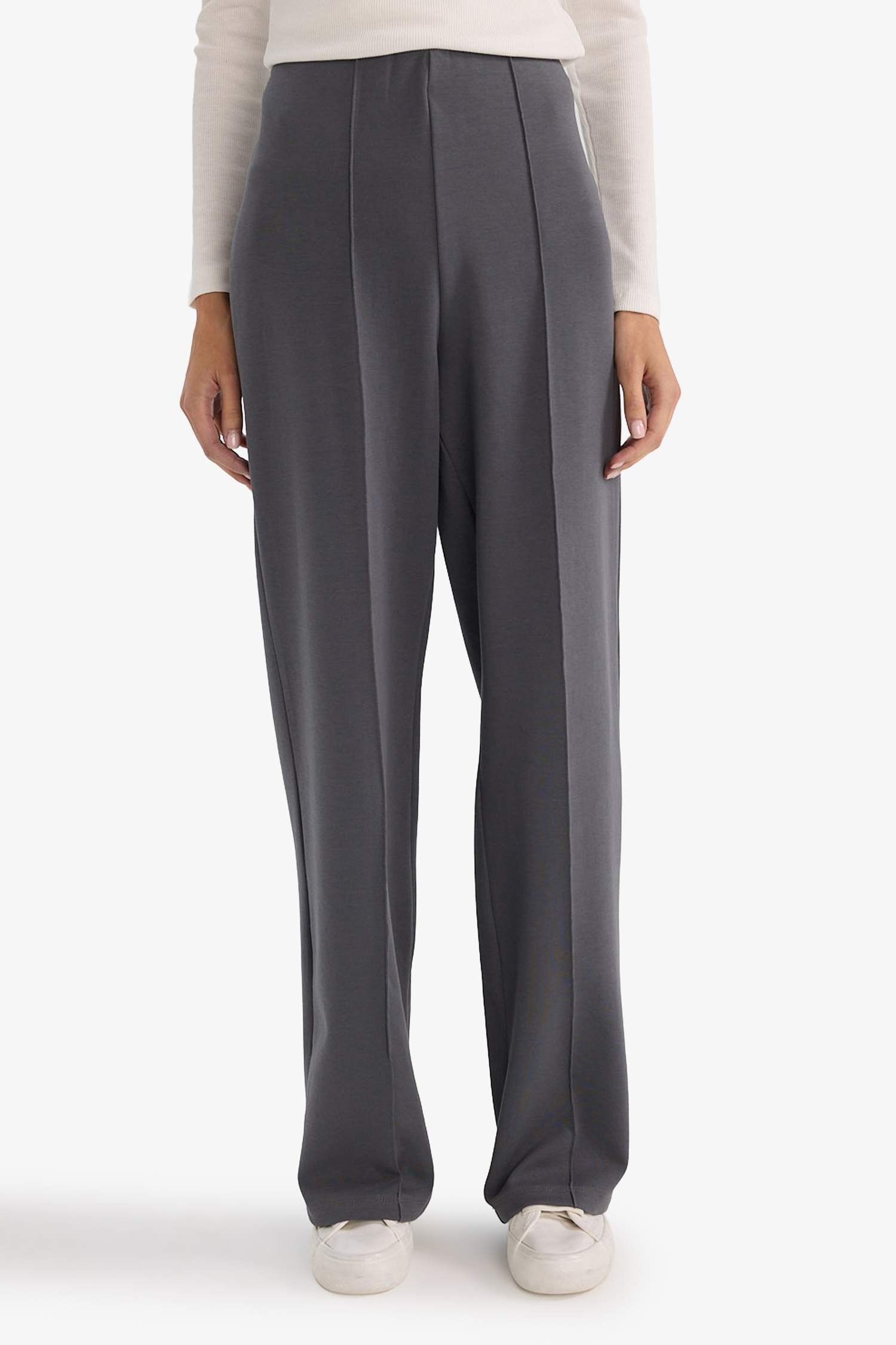 بنطرون قماش سميك قصة مستقيمة