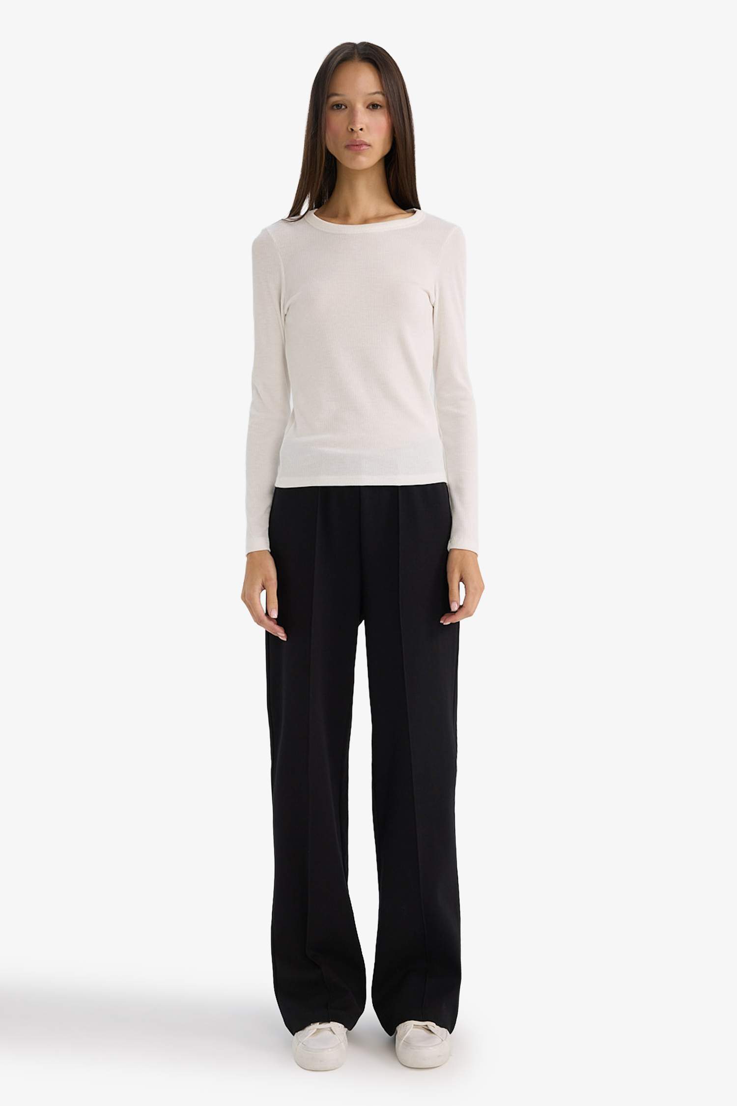 Straight Fit Beli Lastikli Kalın Eşofman Altı