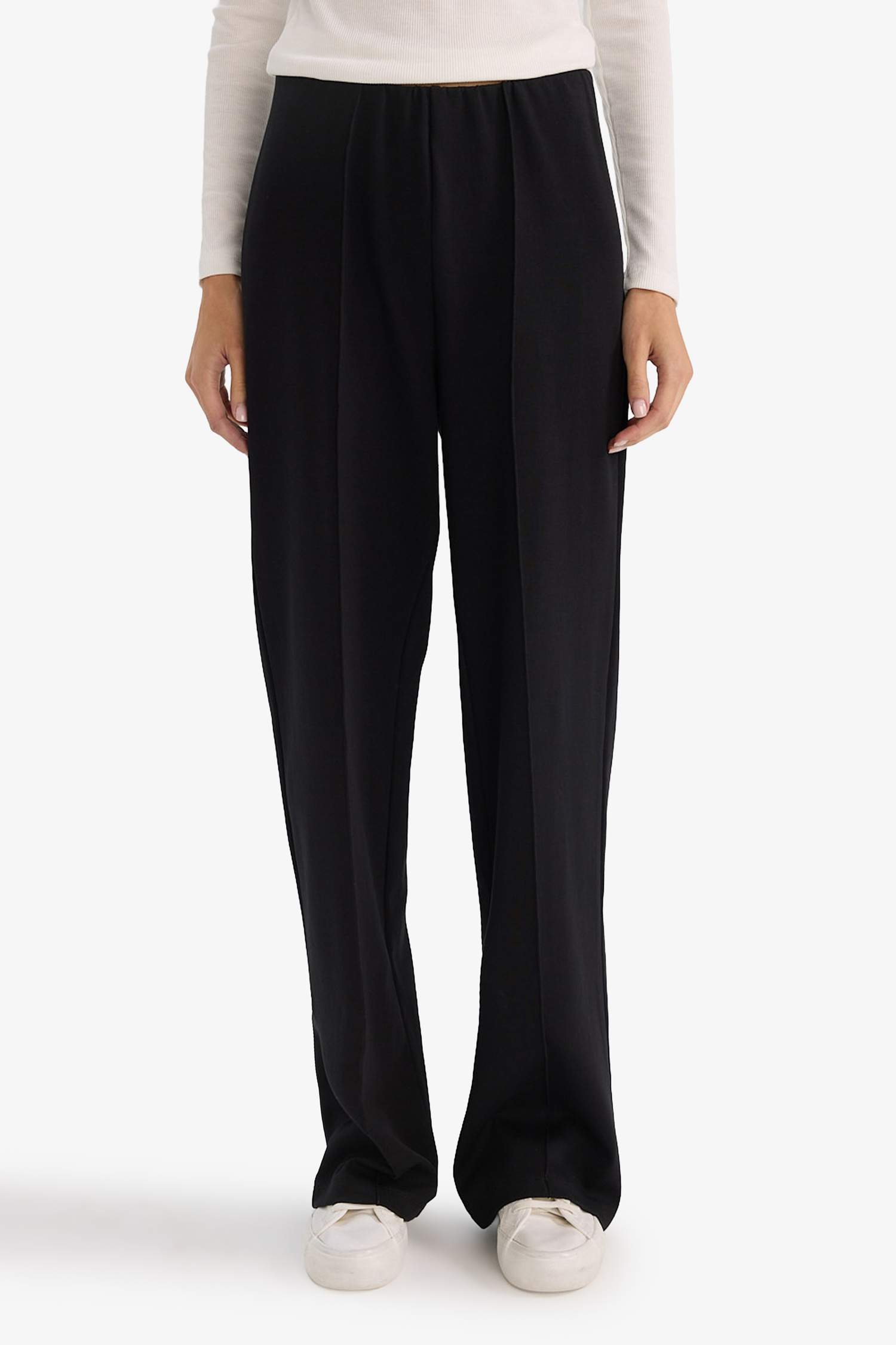 Straight Fit Beli Lastikli Kalın Eşofman Altı