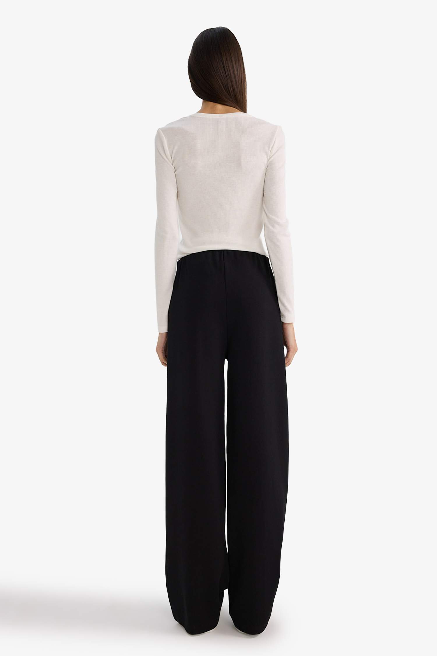 Straight Fit Beli Lastikli Kalın Eşofman Altı