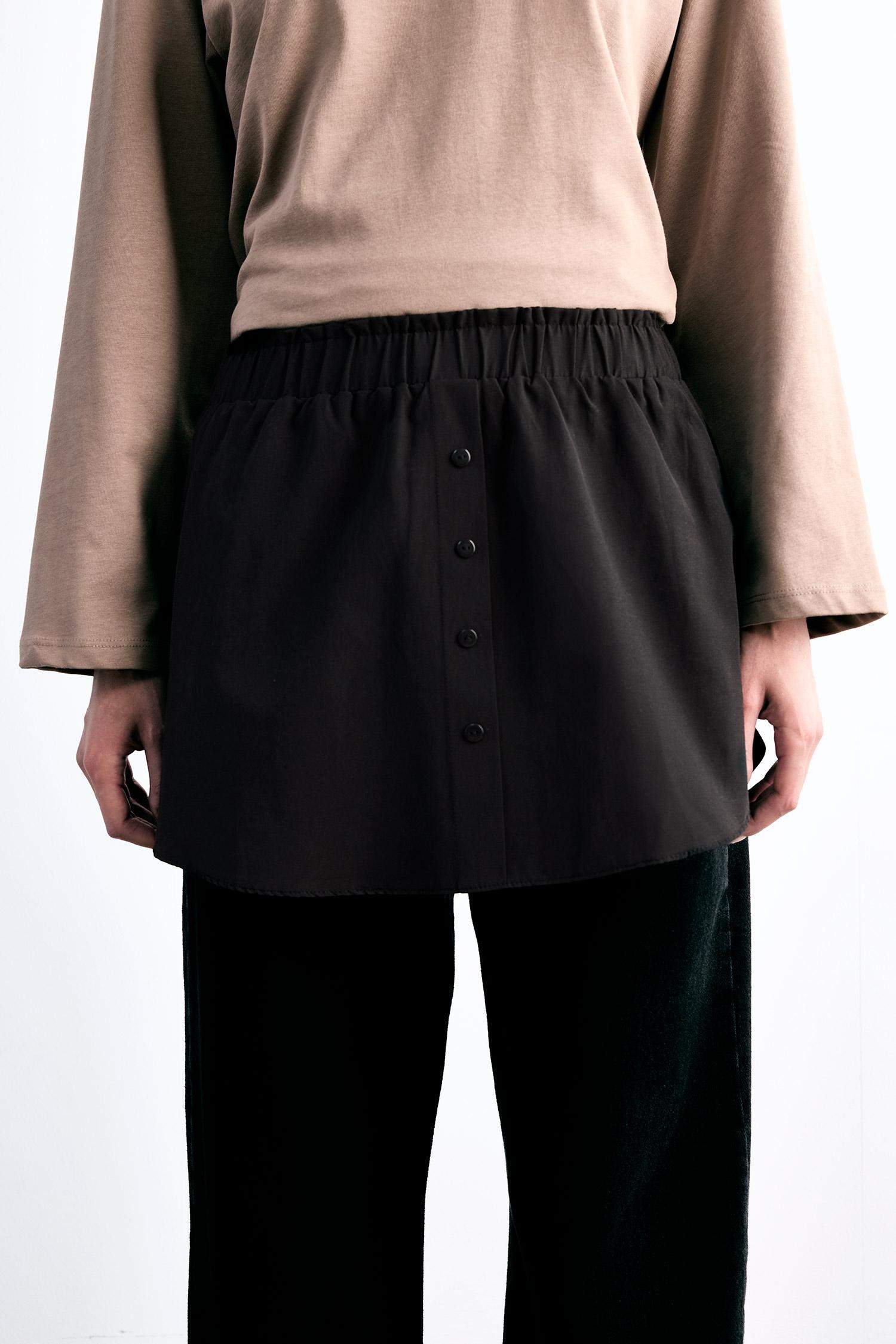 Relax Fit Elastic Banded Waist Poplin Hijab Cover Piece