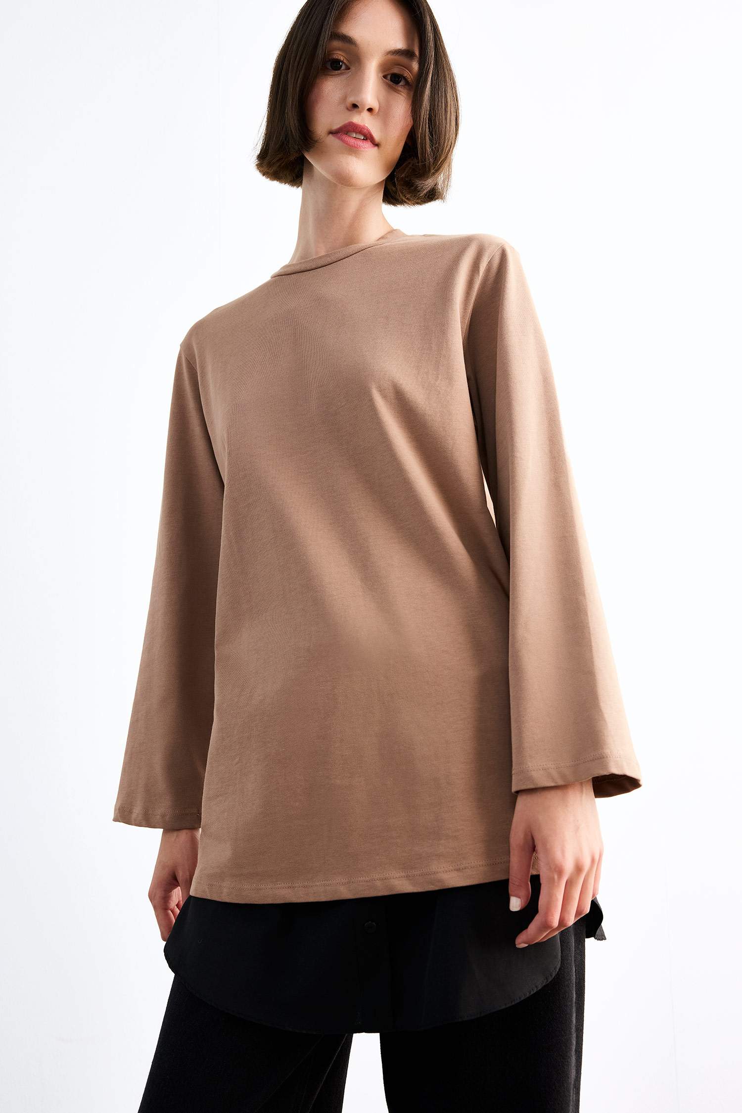 Relax Fit Elastic Banded Waist Poplin Hijab Cover Piece