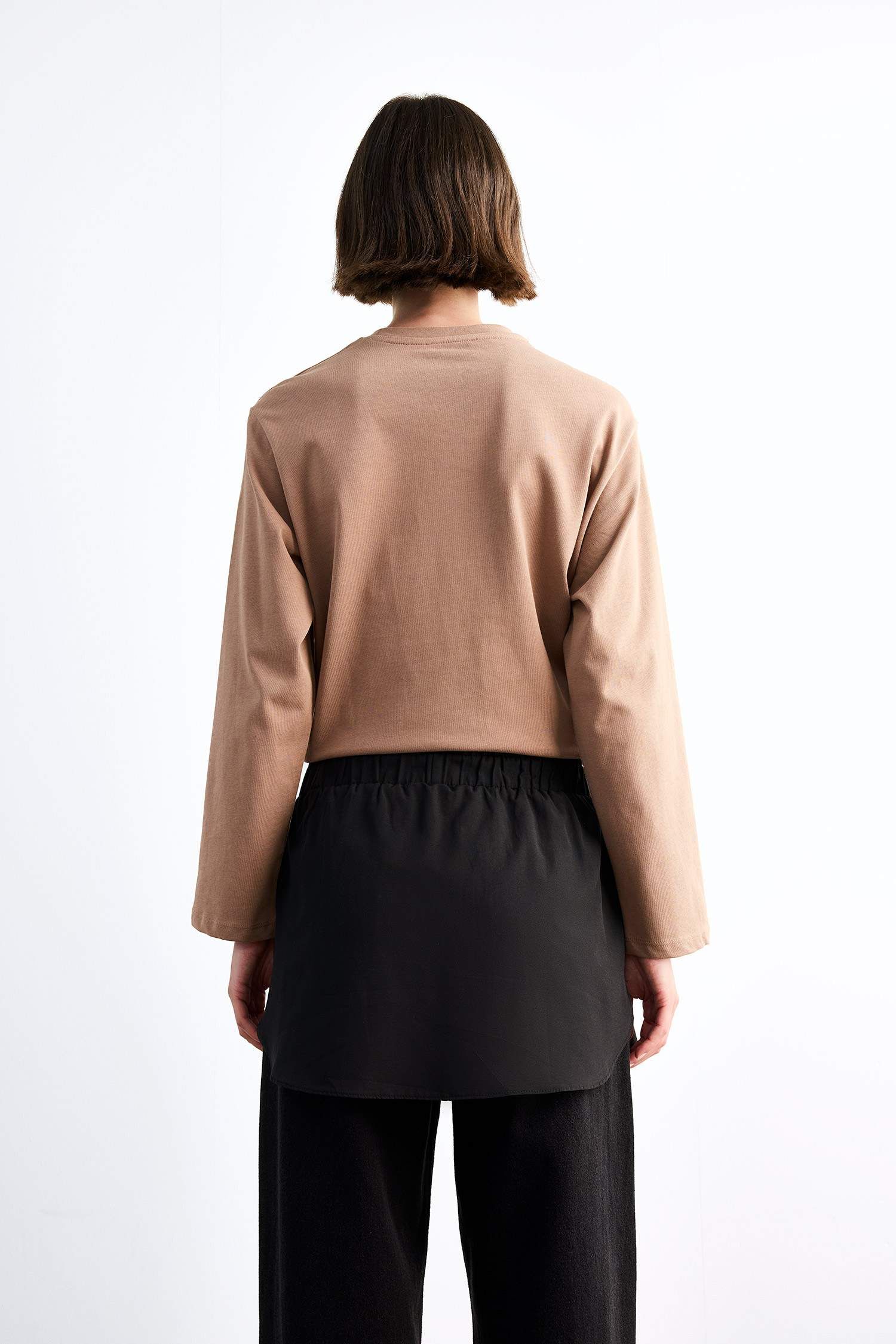 Relax Fit Elastic Banded Waist Poplin Hijab Cover Piece