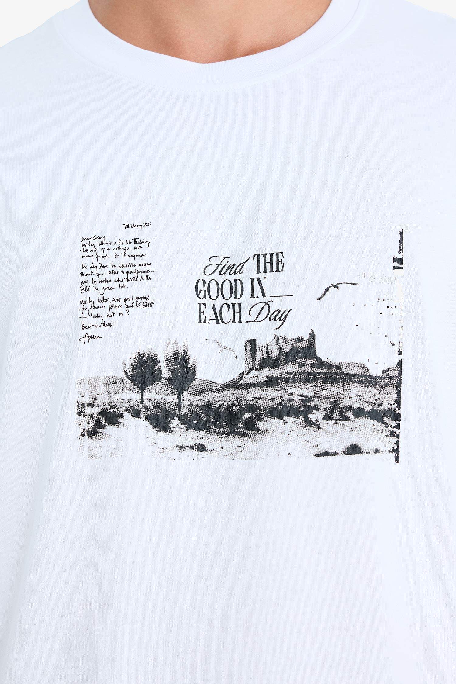 Boxy Fit Crew Neck Printed Short Sleeve T-Shirt