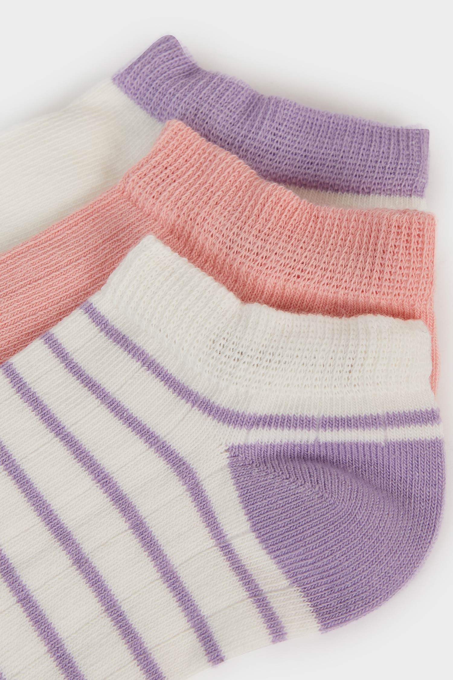 Kız Çocuk 3'lü Pamuklu Patik Çorap