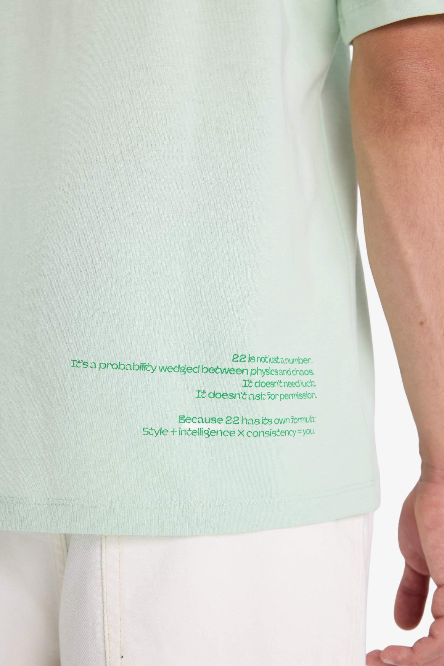 Boxy Fit Crew Neck Printed Short Sleeve T-Shirt