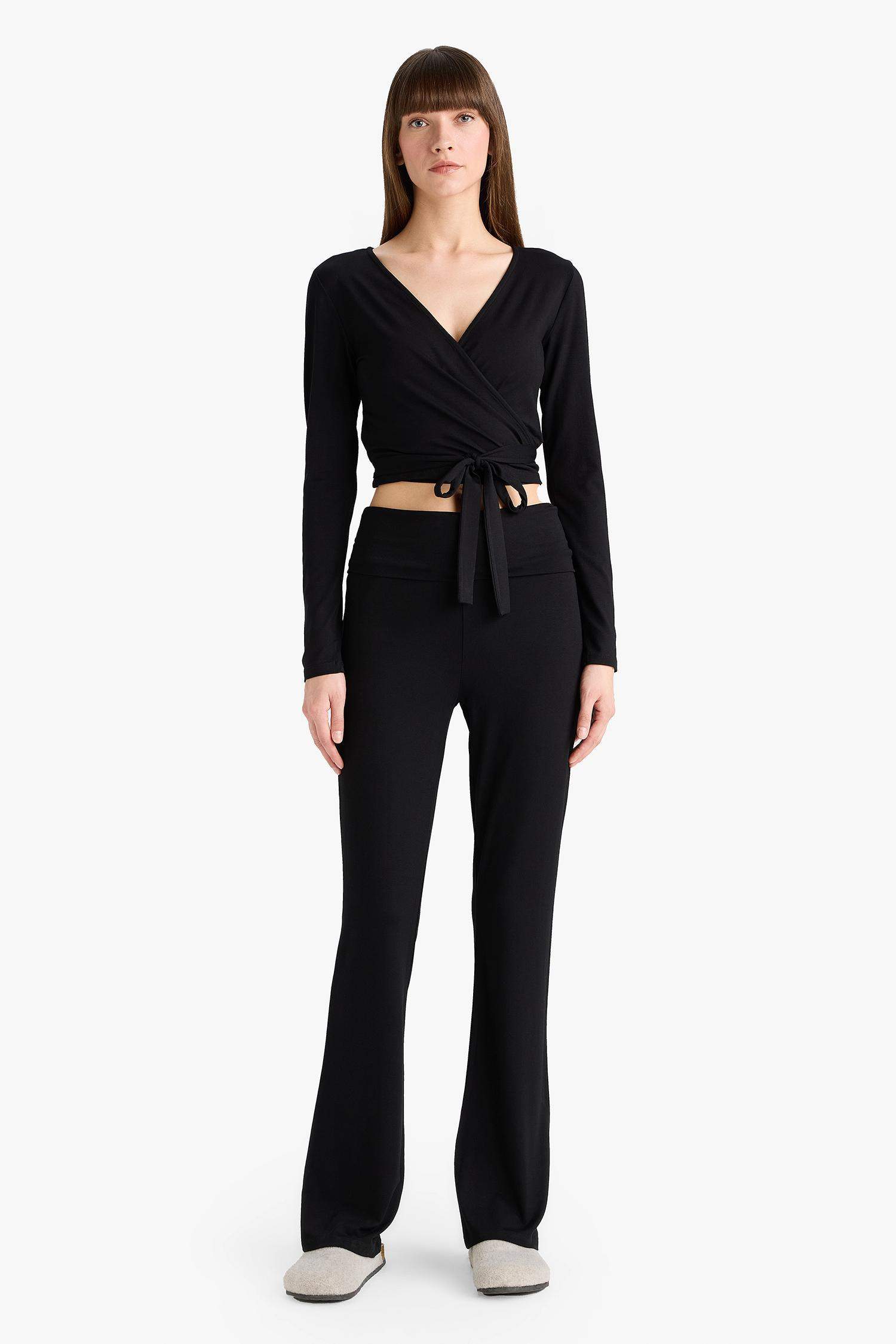 Fall in Love Belted Long Sleeve T-Shirt