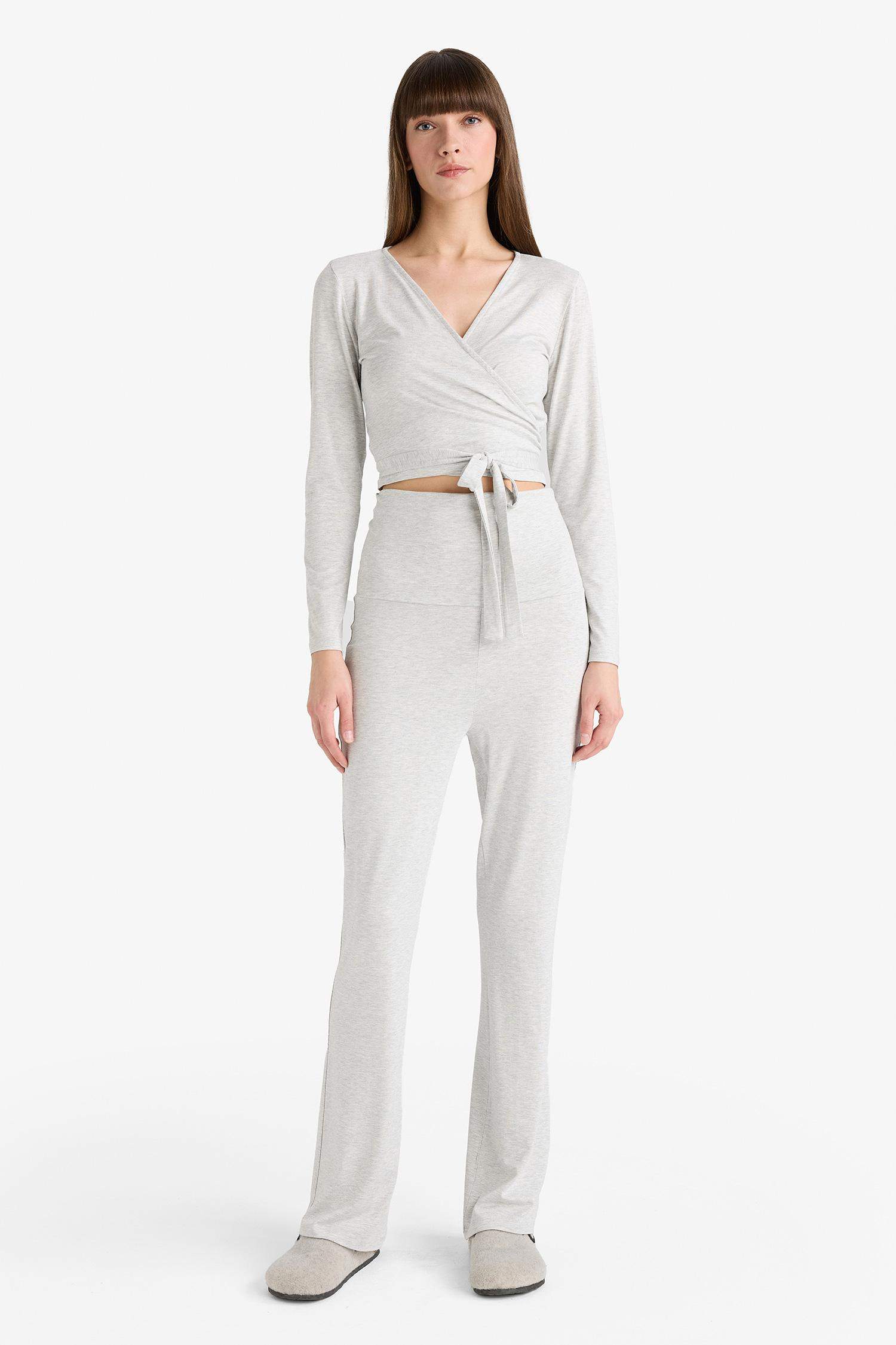 Fall in Love Belted Long Sleeve T-Shirt