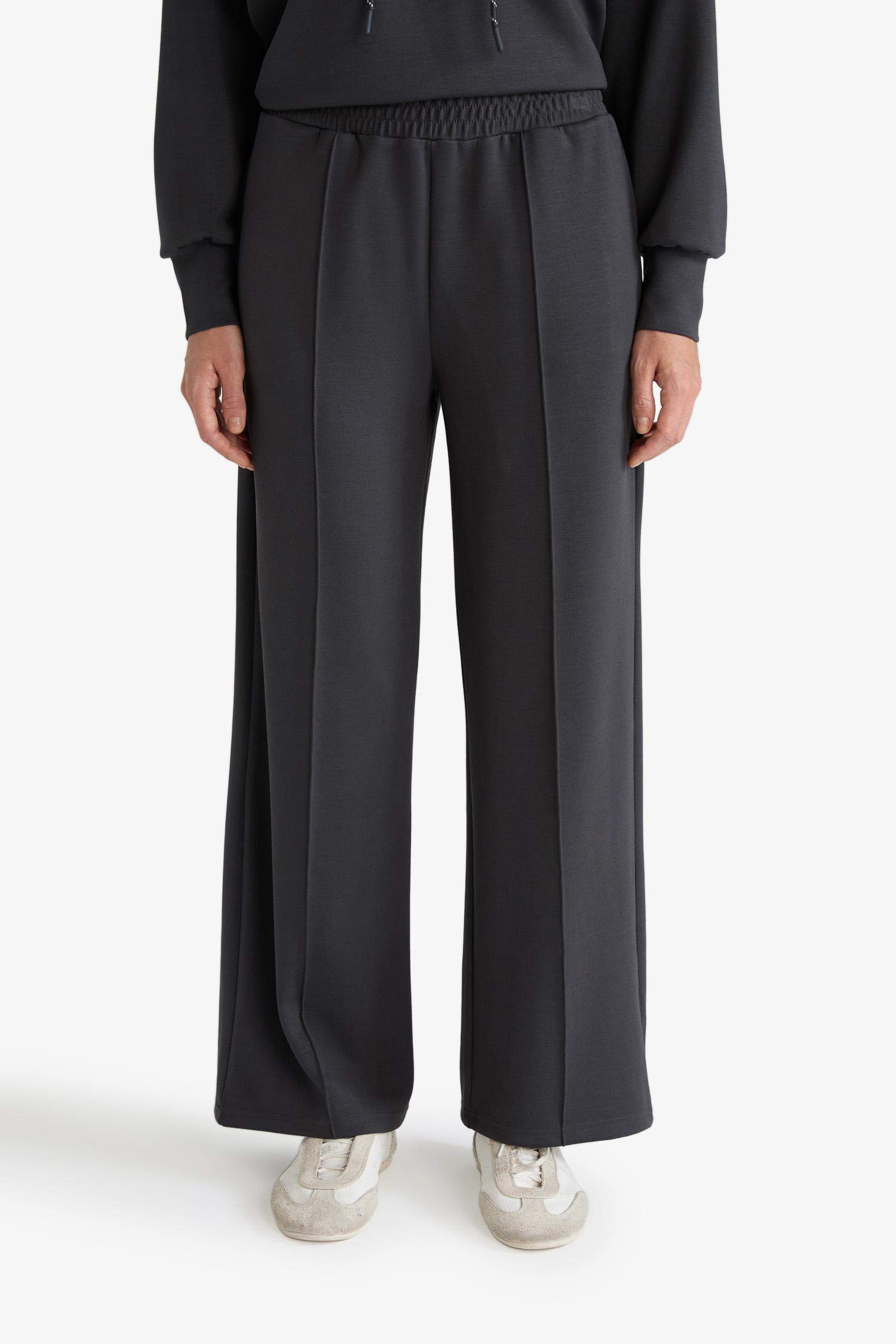 Modal Nervürlü Geniş Paça Eşofman Altı-Fall in Love Loungewear