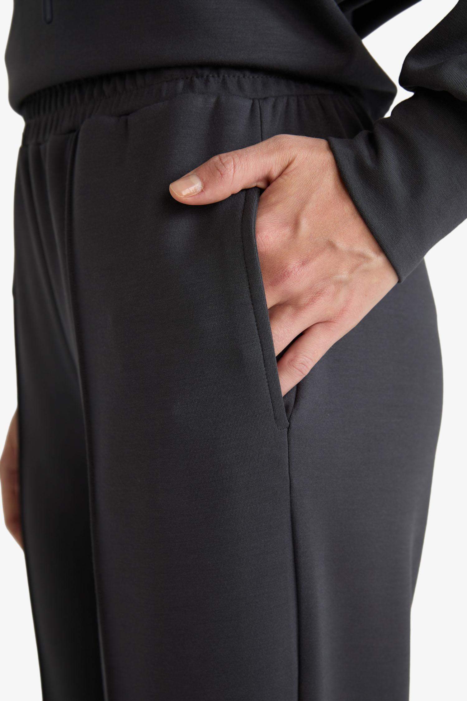 Modal Nervürlü Geniş Paça Eşofman Altı-Fall in Love Loungewear