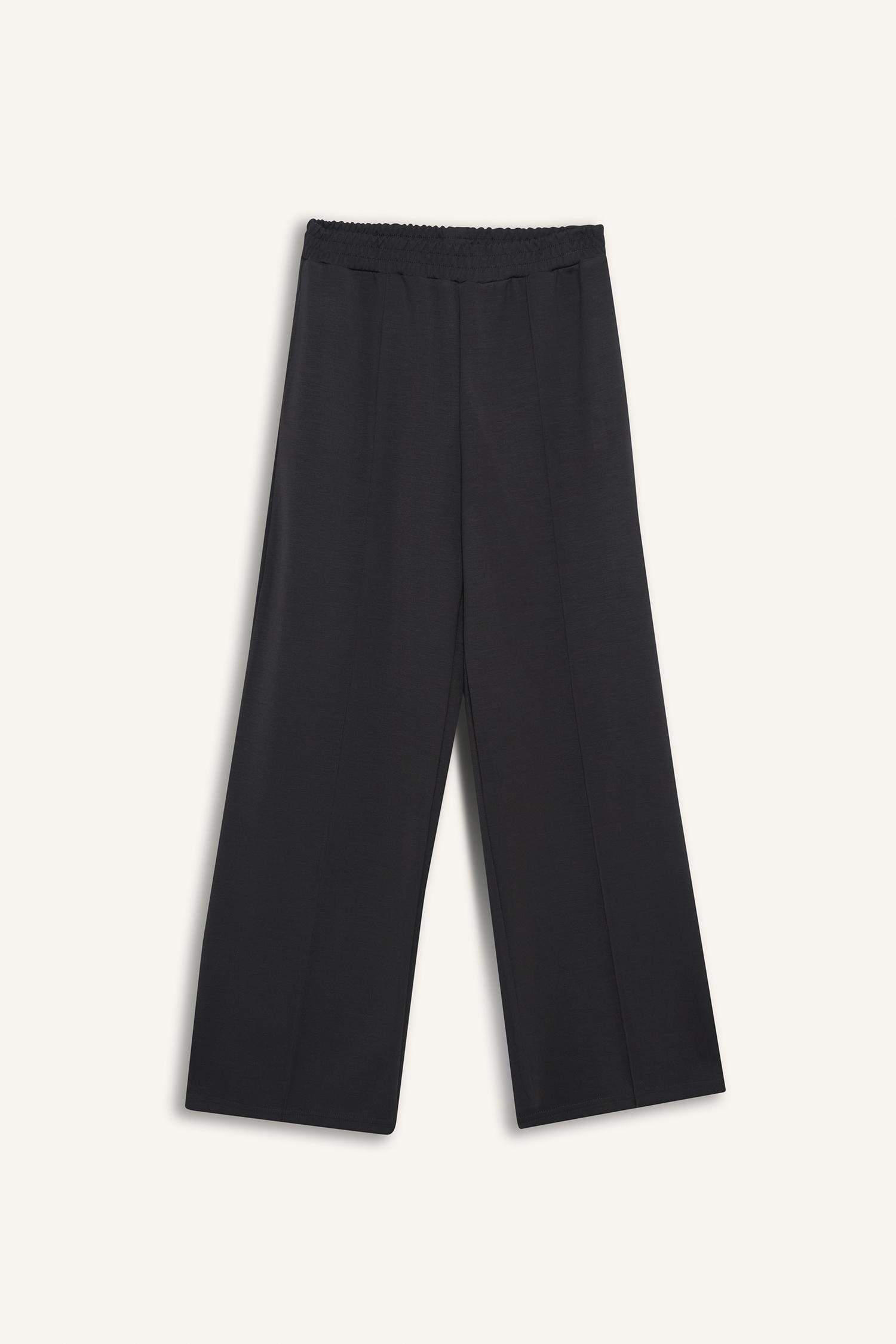 Modal Nervürlü Geniş Paça Eşofman Altı-Fall in Love Loungewear