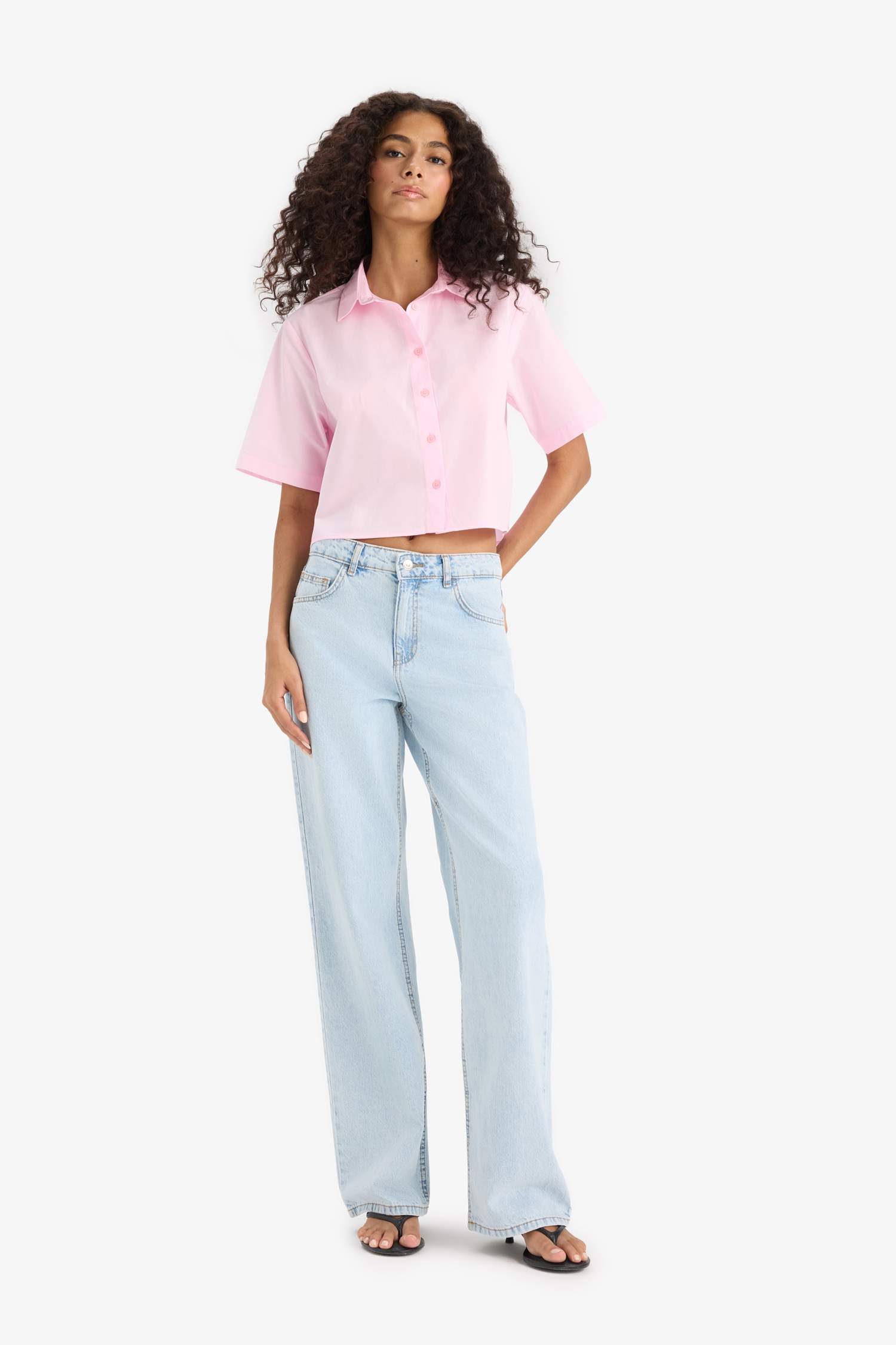 Regular Fit Poplin Kısa Kollu Gömlek