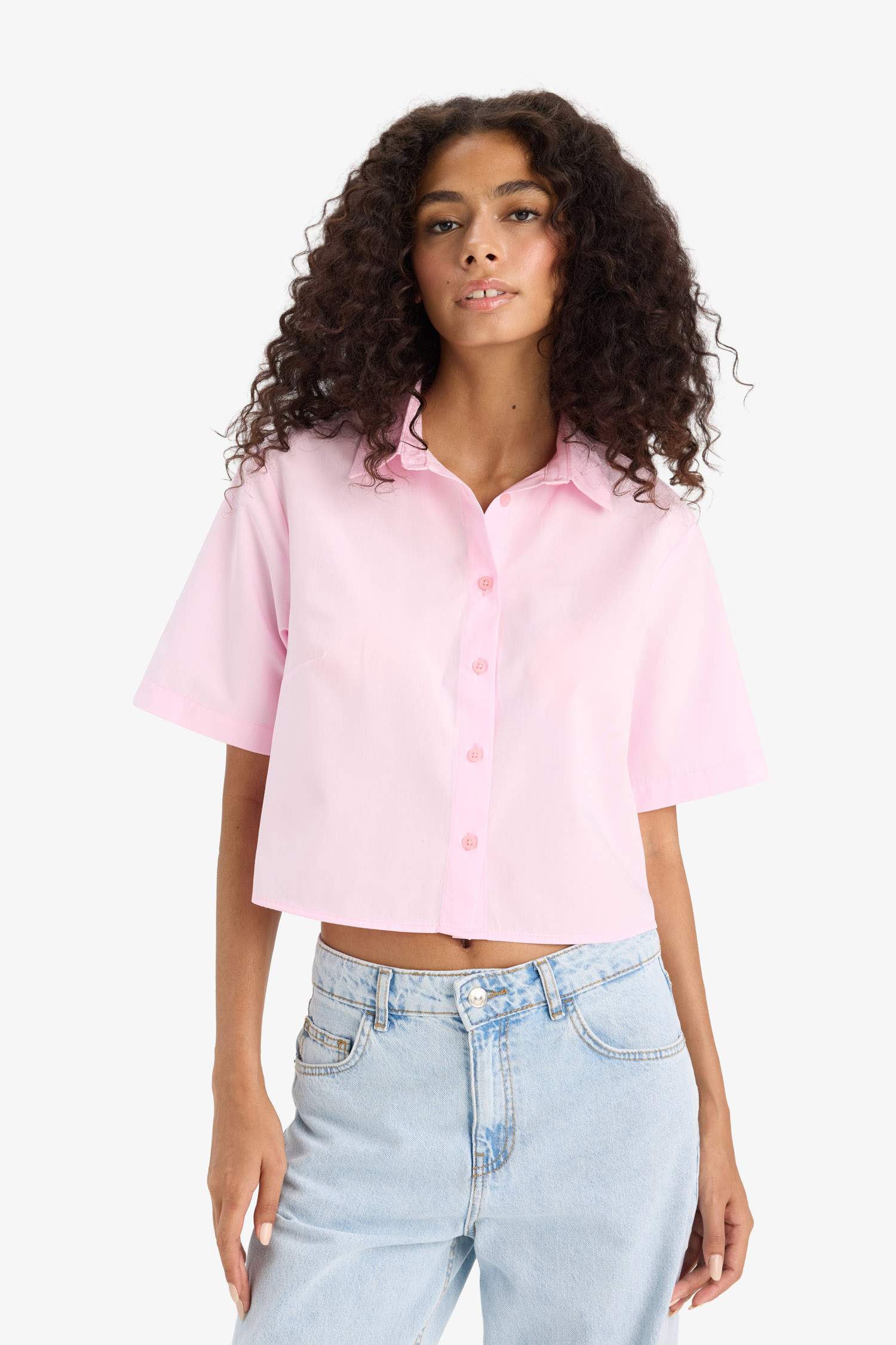 Regular Fit Poplin Kısa Kollu Gömlek