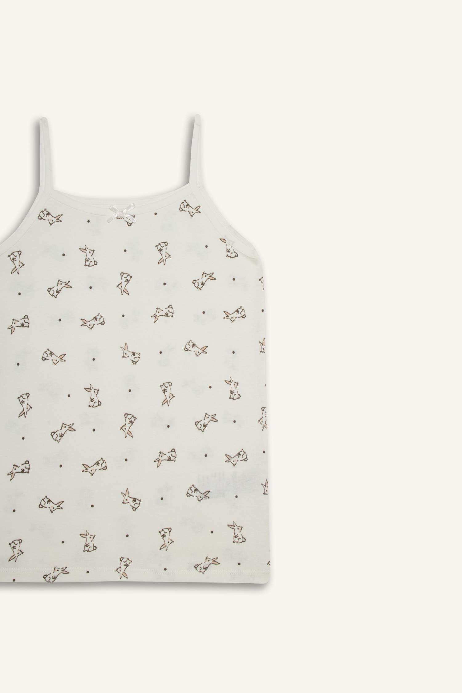 Girl Rabbit Print 2 Piece Undershirt Tank Top