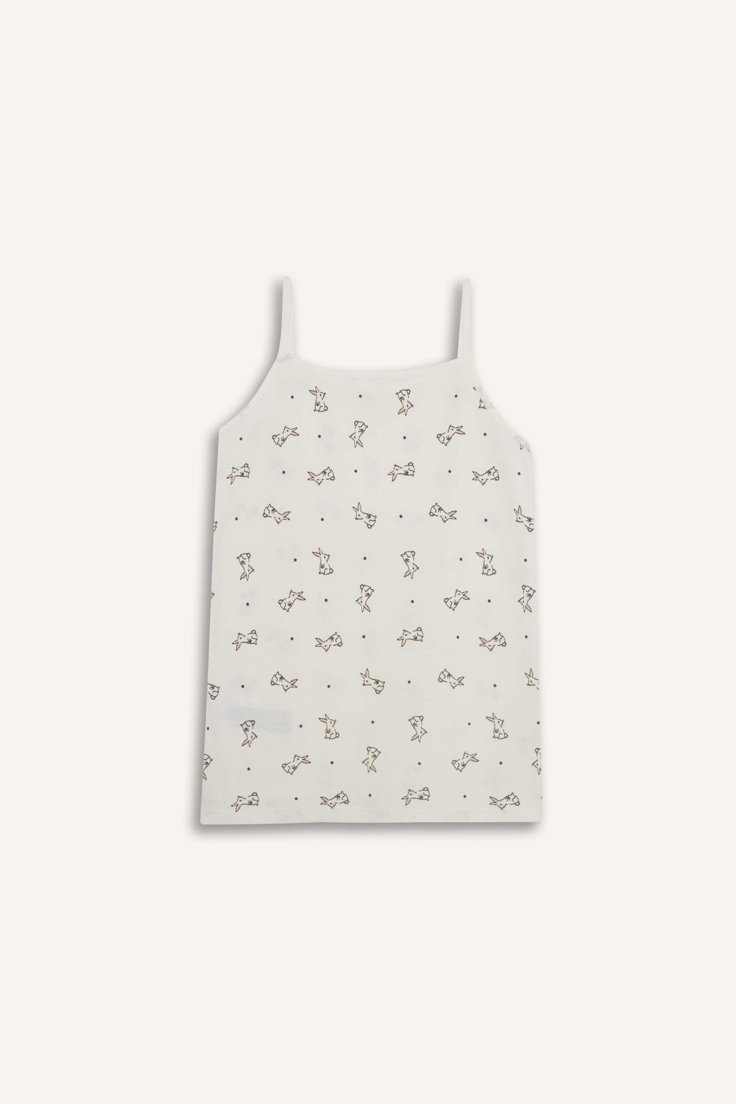 Girl Rabbit Print 2 Piece Undershirt Tank Top