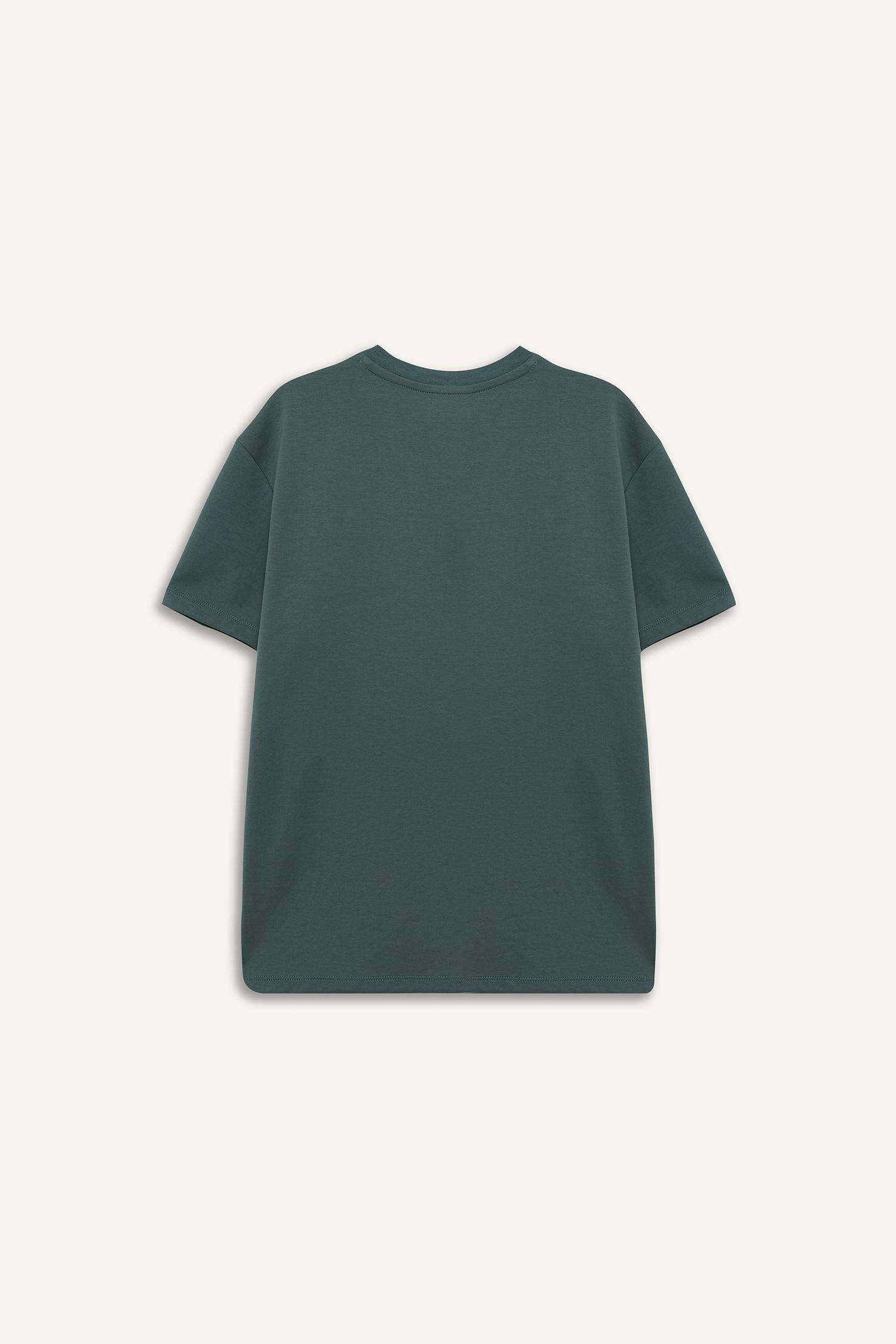 تيشيرت نص ردن اوفر سايز بياخة مستديرة