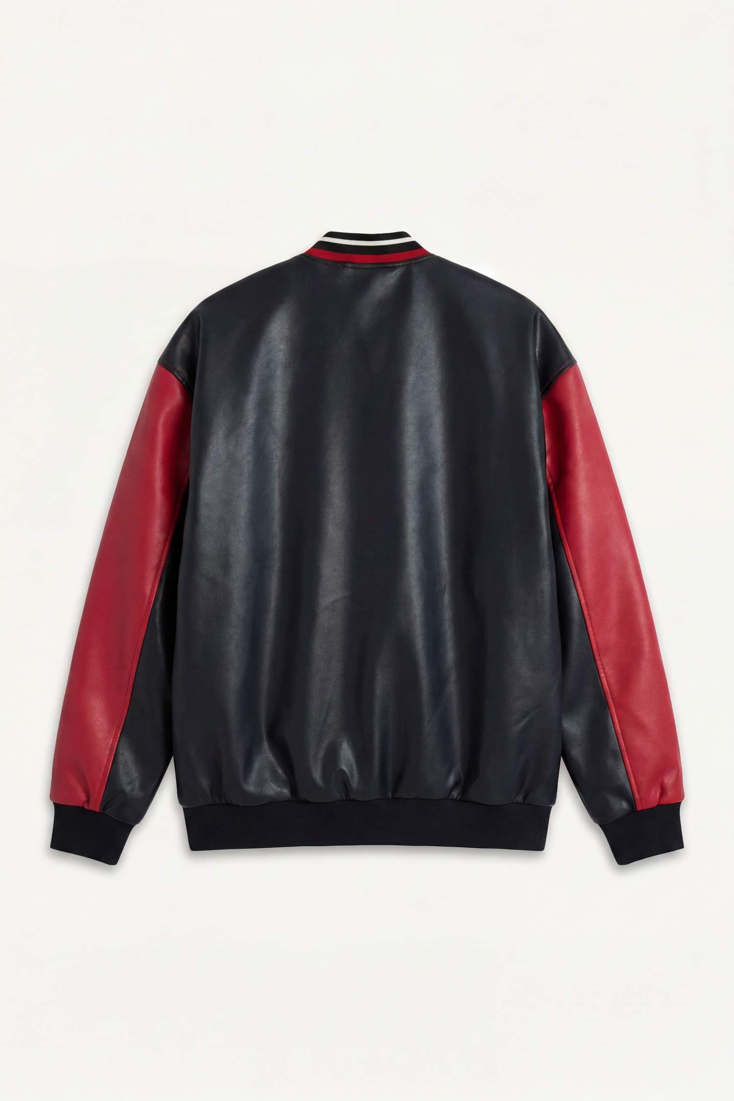 Black MAN Oversize Faux Leather Jacket 3376265 | DeFacto