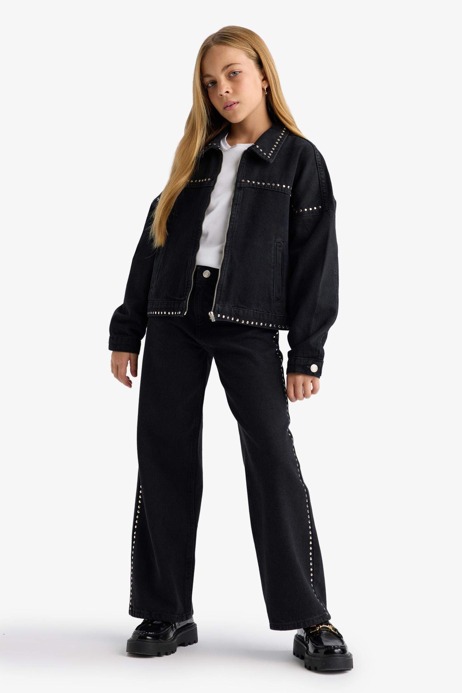 Kız Çocuk Wide Leg Geniş Paça Jean Pantolon