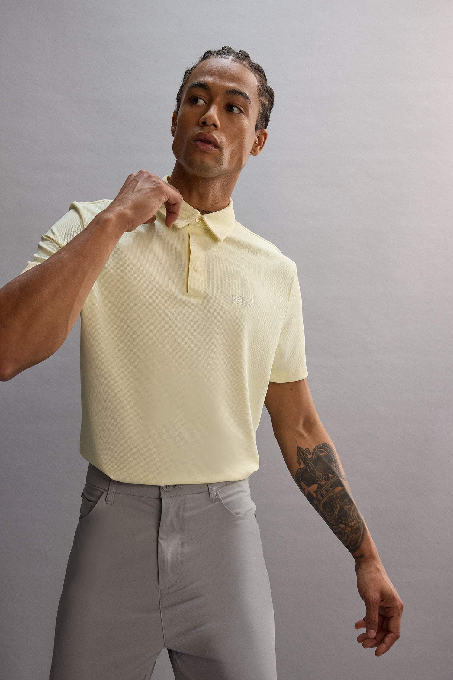 DeFactoFit Standard Fit Basic Sports Polo Shirt