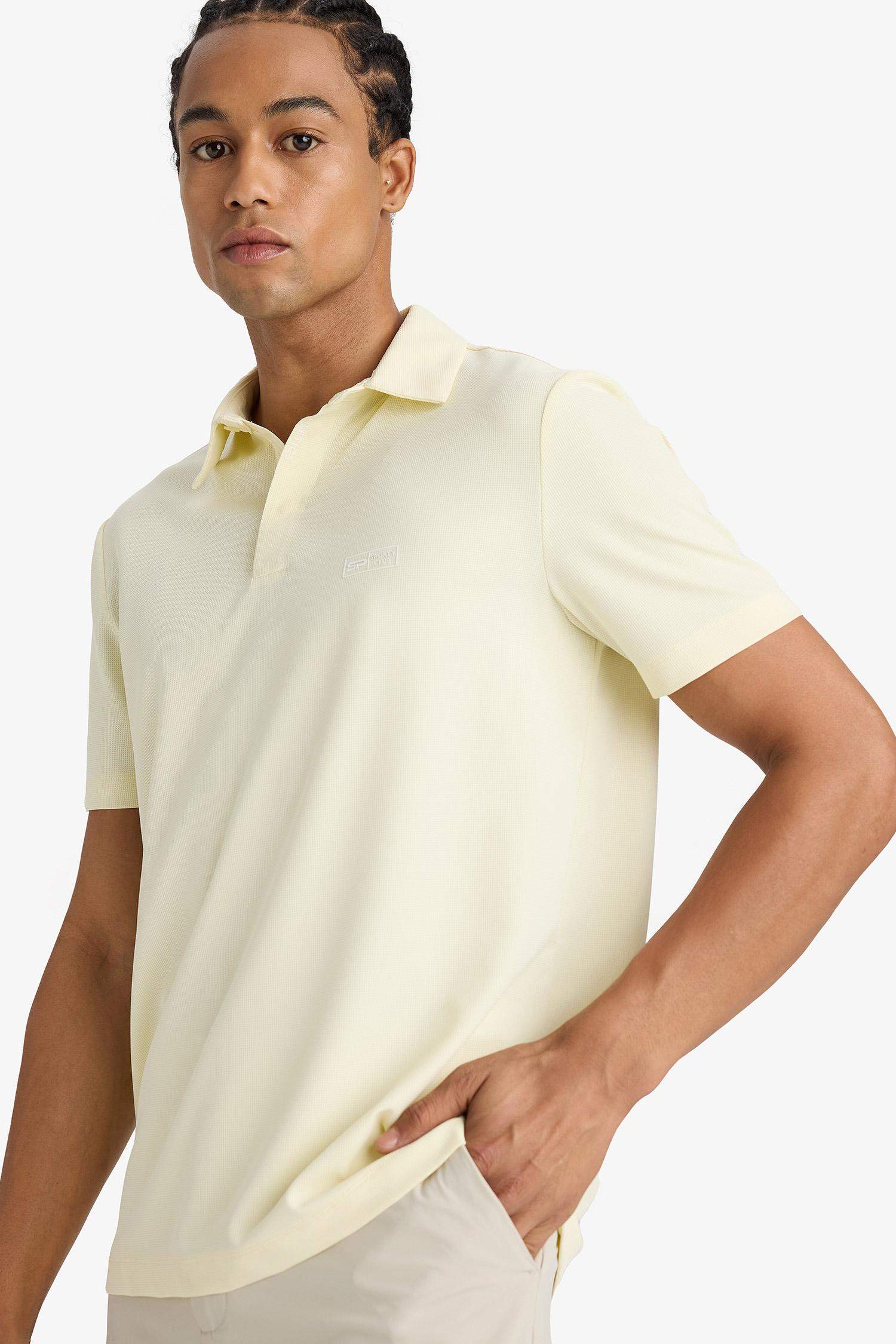 DeFactoFit Standard Fit Basic Sports Polo Shirt