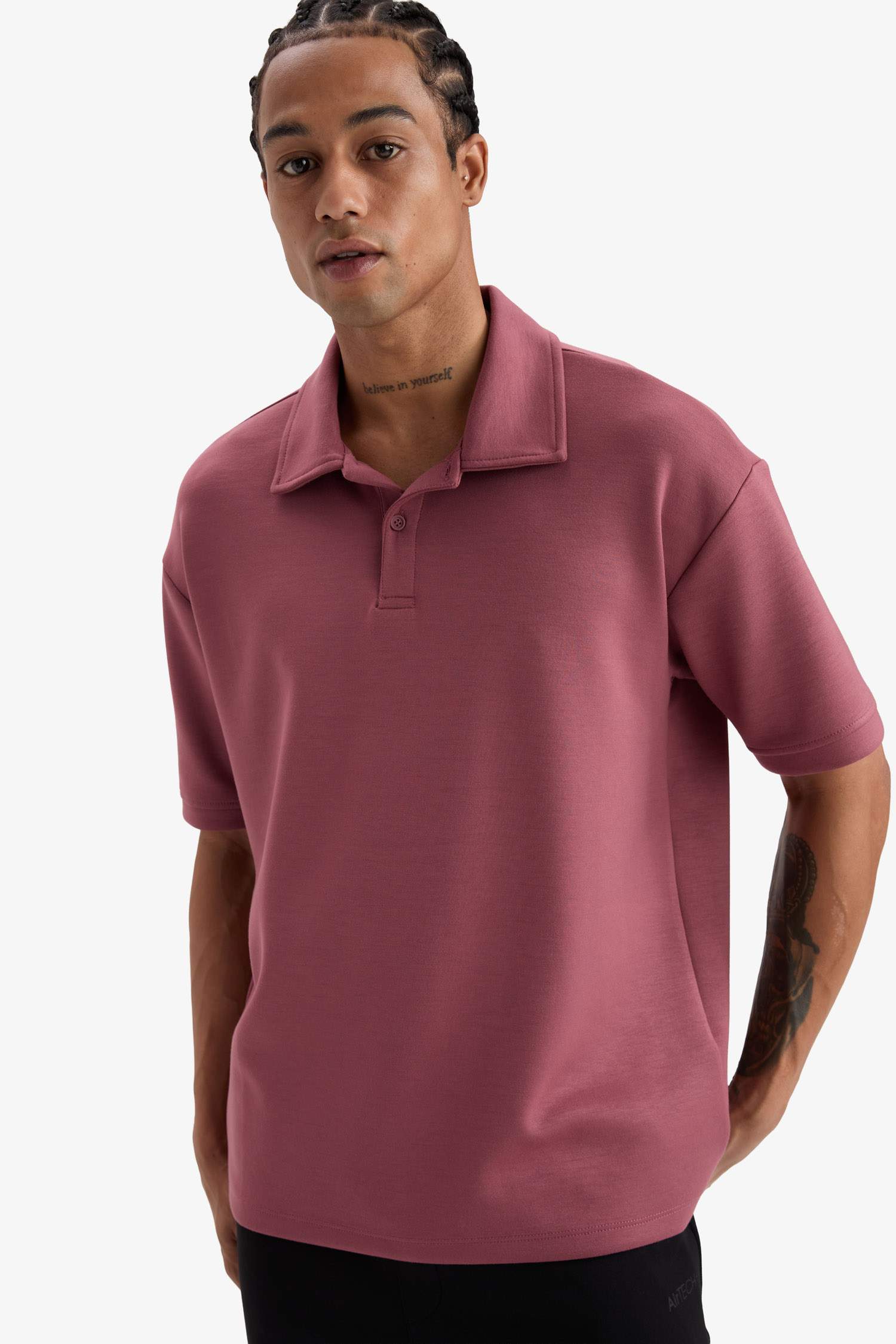 DeFactoFit Boxy Fit Polo Yaka Sporcu Kısa Kollu Tişört