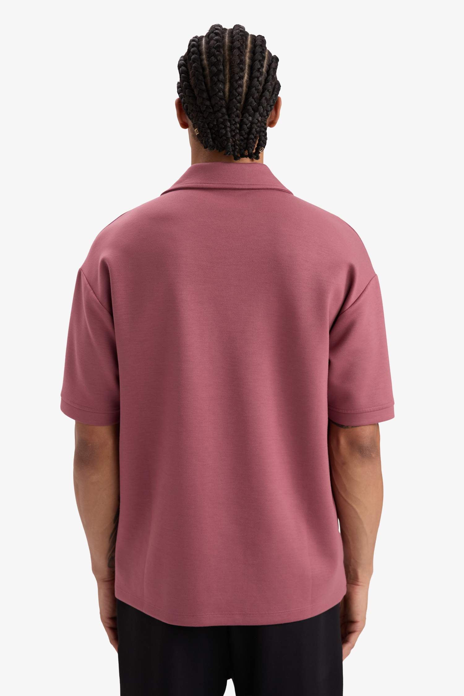 Boxy Fit Polo Neck T-Shirt