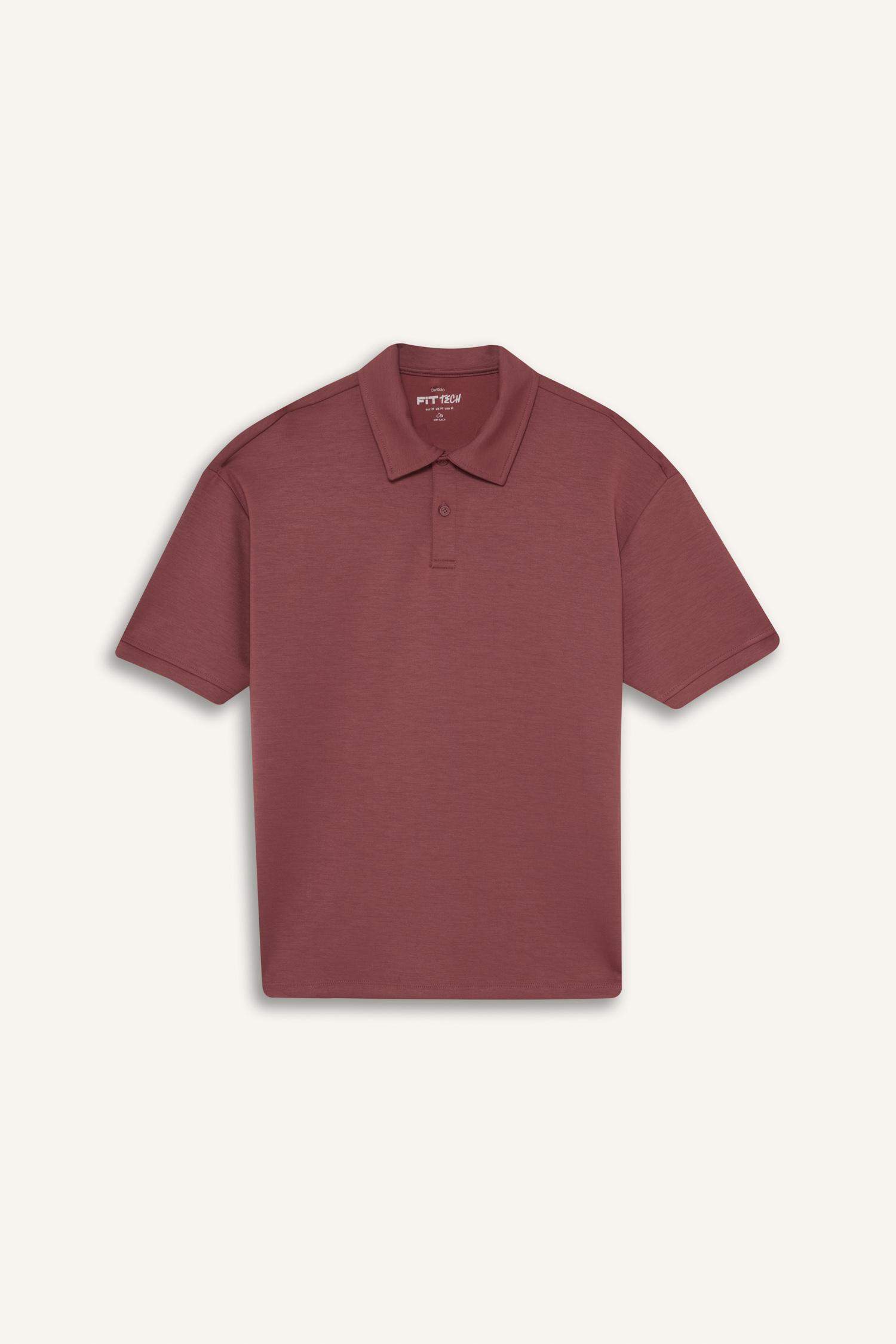 Boxy Fit Polo Neck T-Shirt