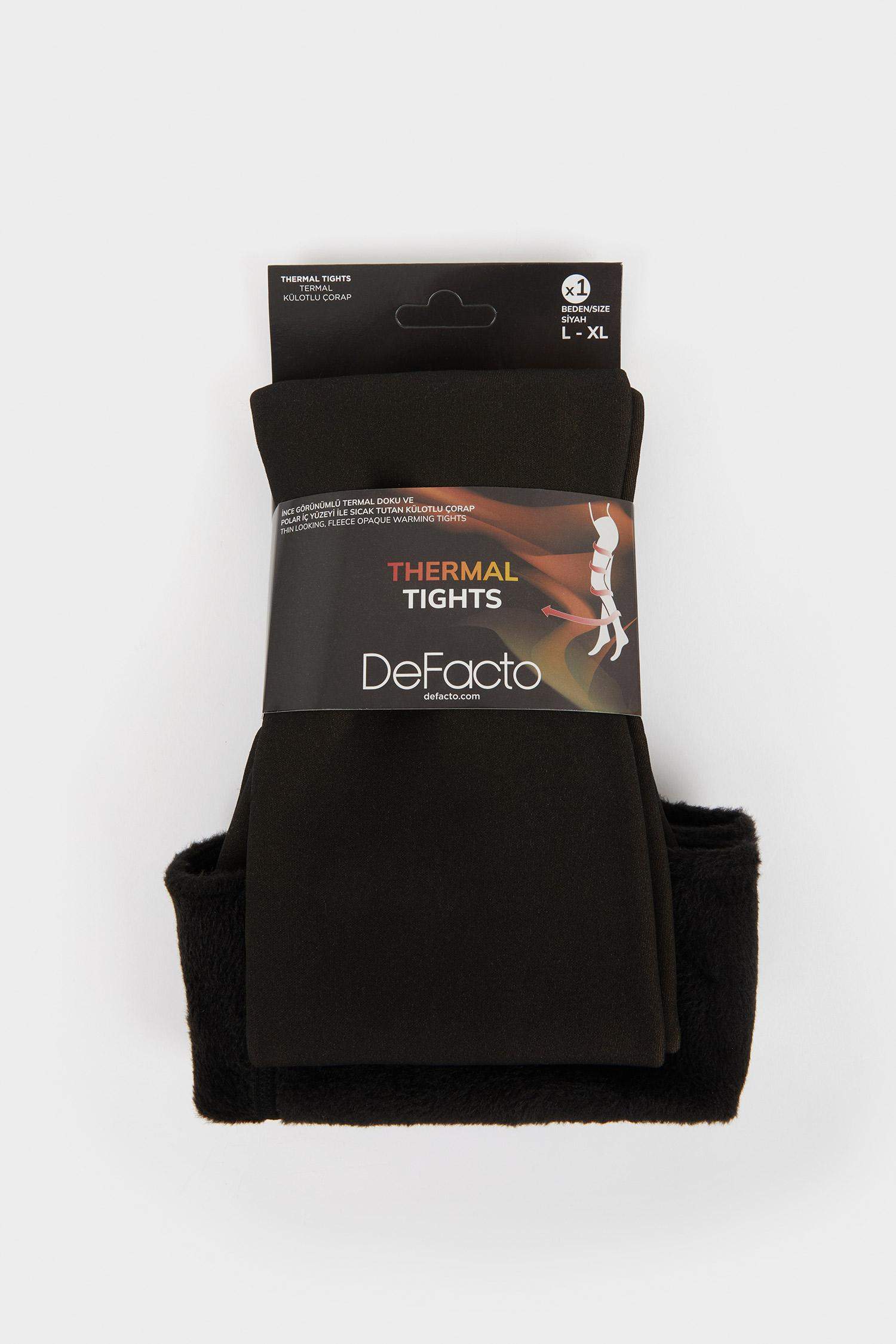 Kadın Siyah Termal Külotlu Çorap