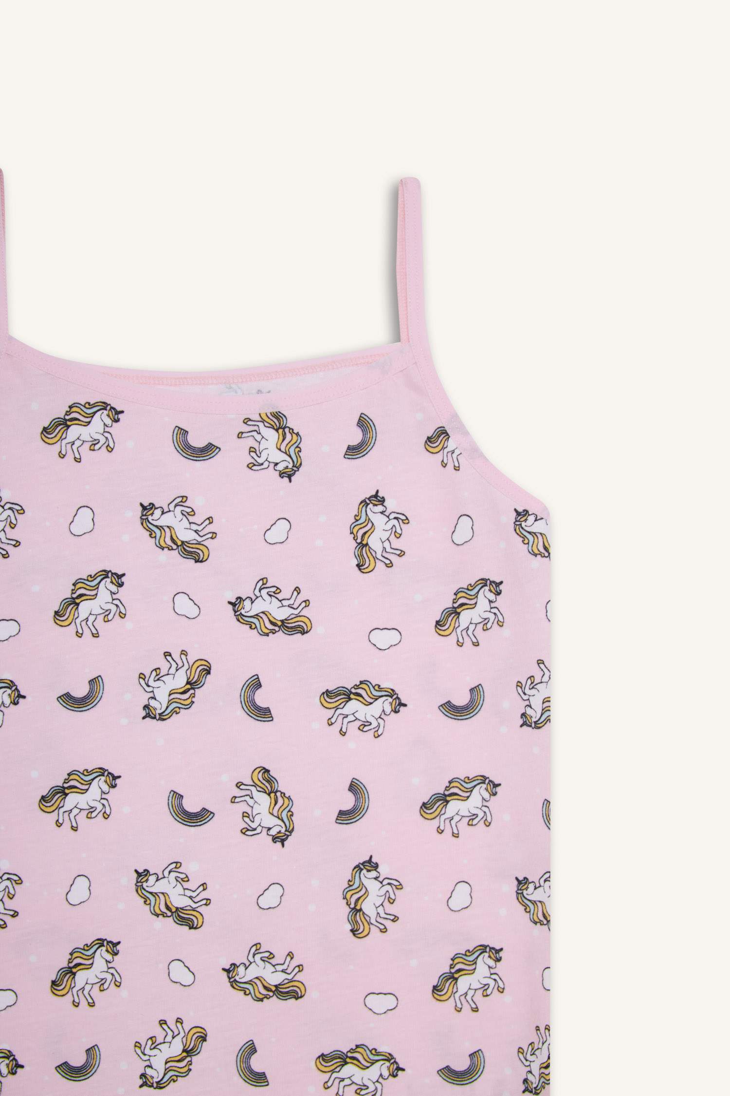 فانيلة بناتي مطبوع قصة عادية - قطعتين