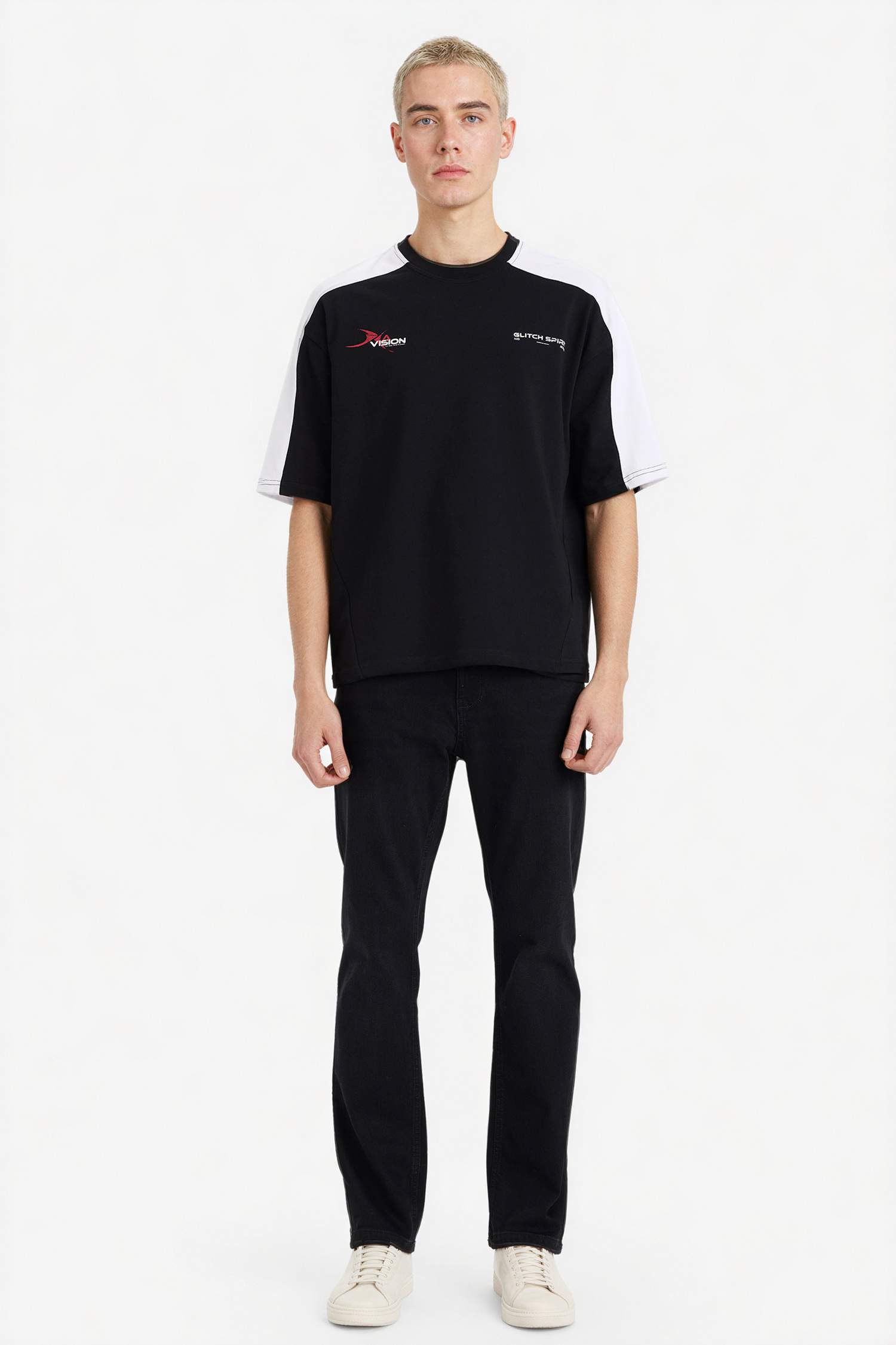 %100 Pamuk Loose Fit Baskılı Tişört