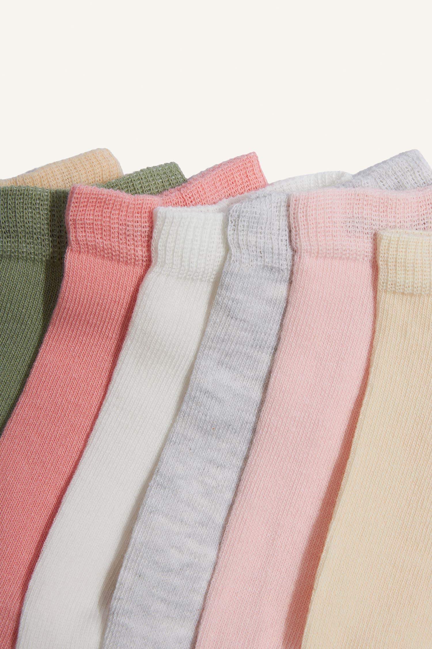 Kız Çocuk 7'li Pamuklu Patik Çorap