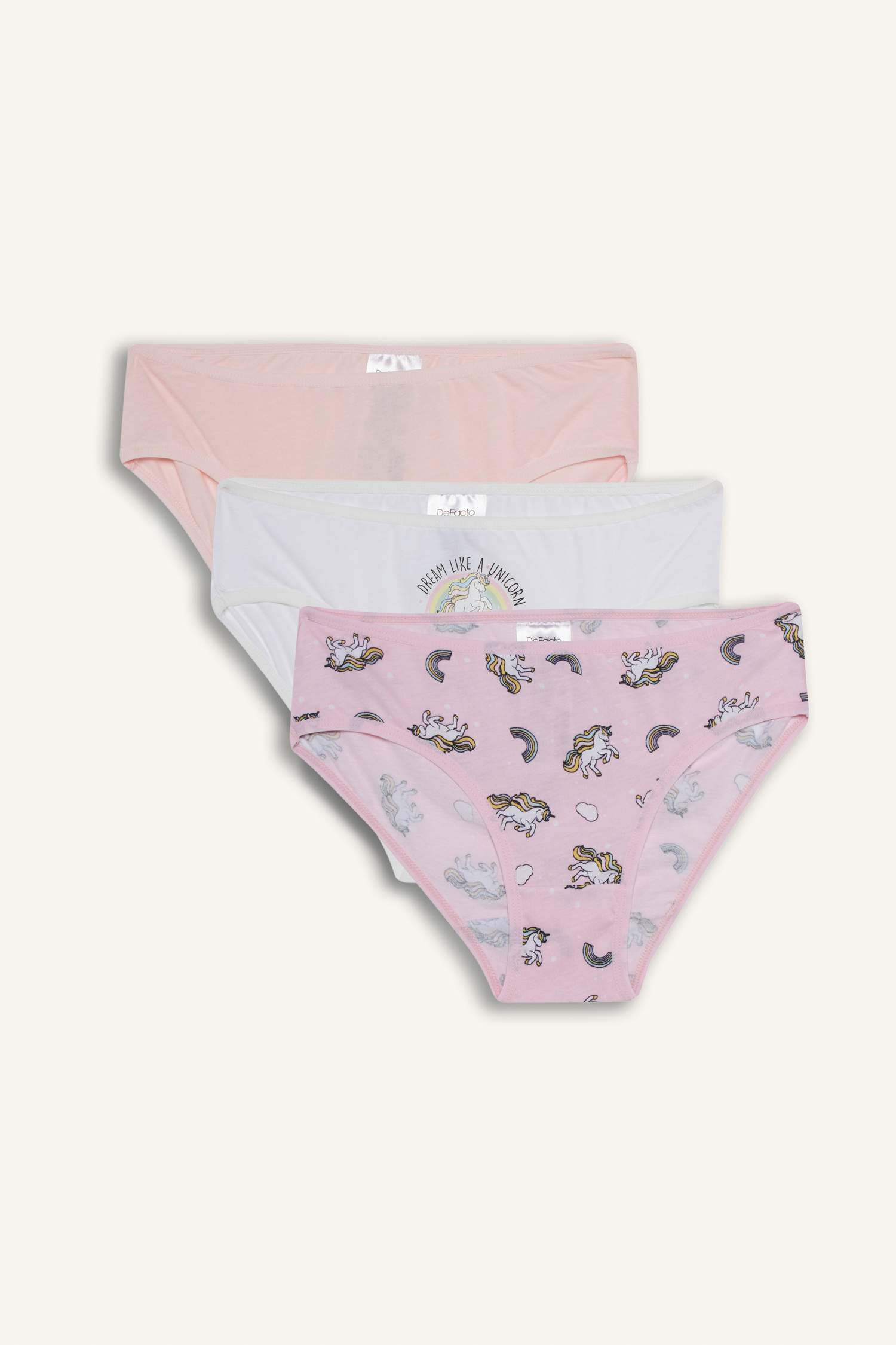 Girl Patterned 3 Piece Panties