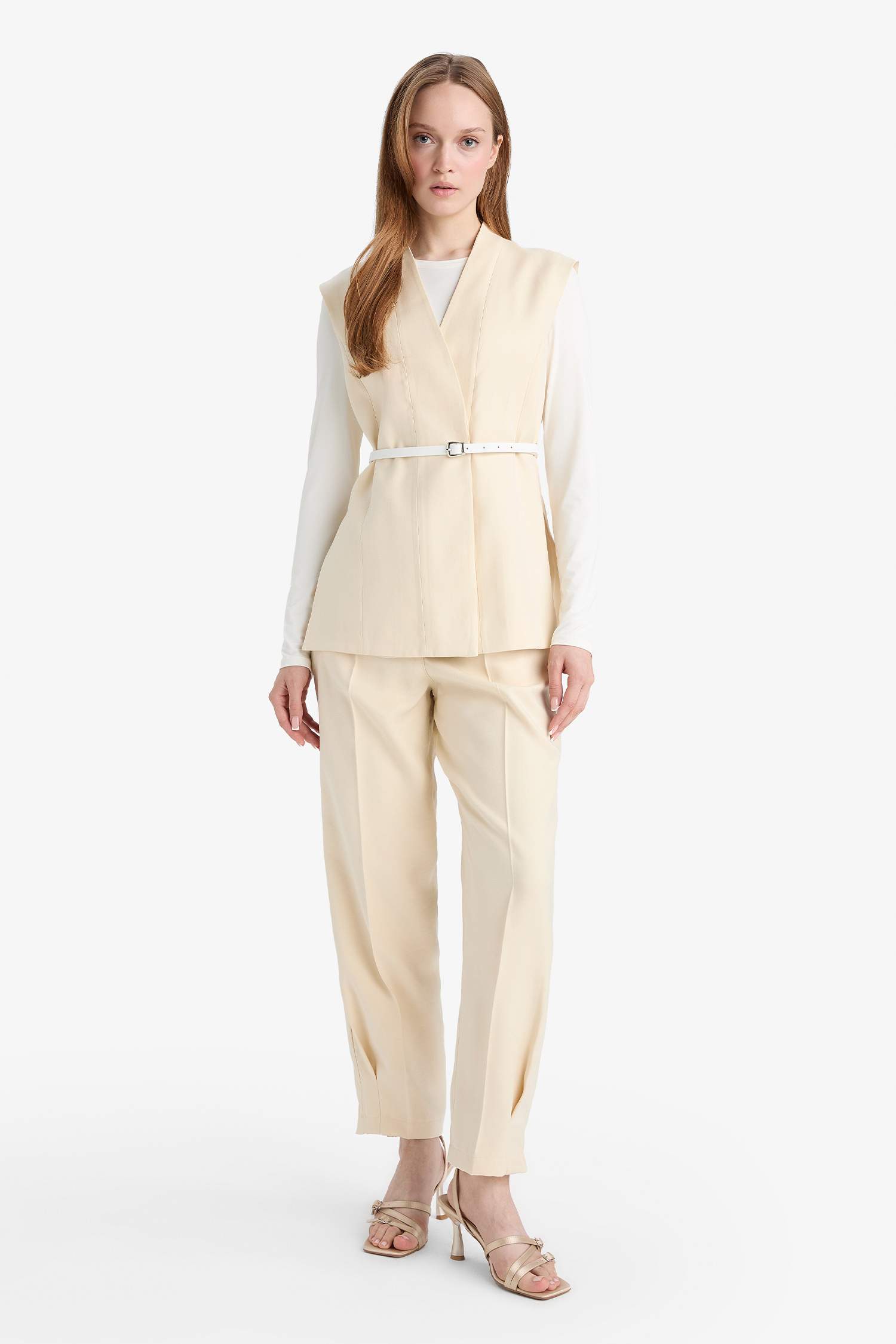 Regular Fit Satin Trousers