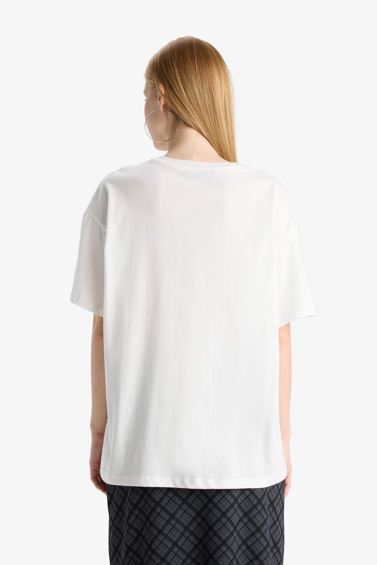 تيشيرت نص كم اوفر سايز مطبوع