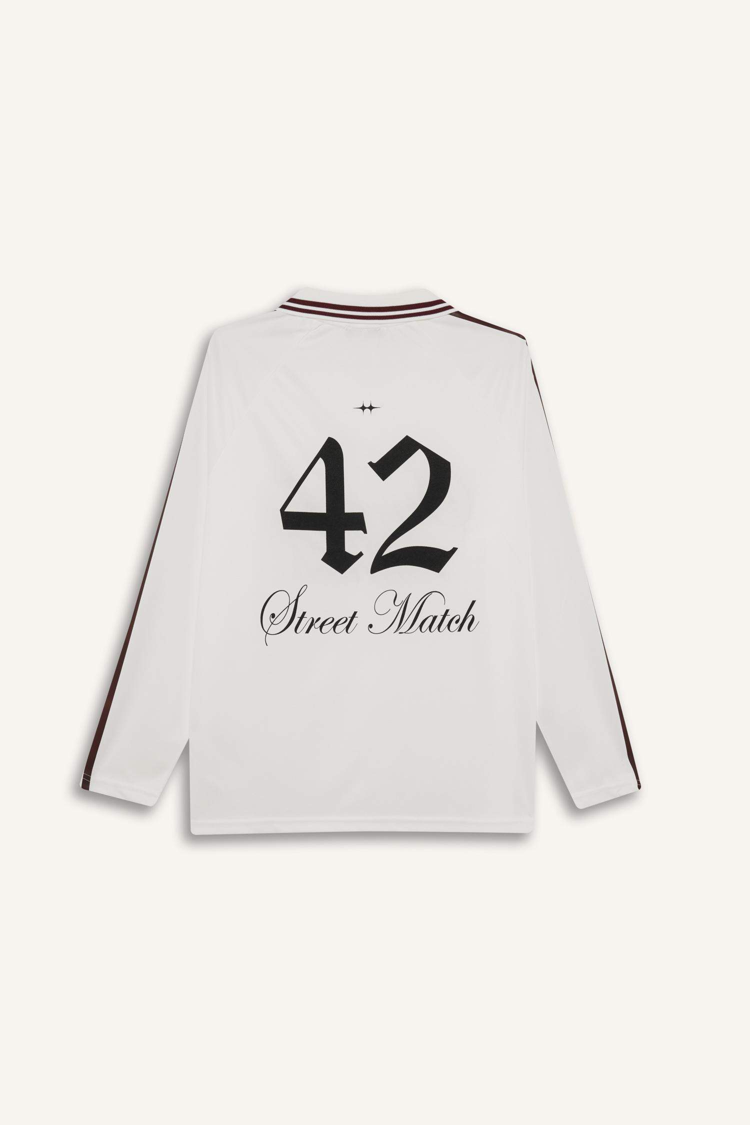 Oversized Fit Polo Neck Long Sleeve T-Shirt