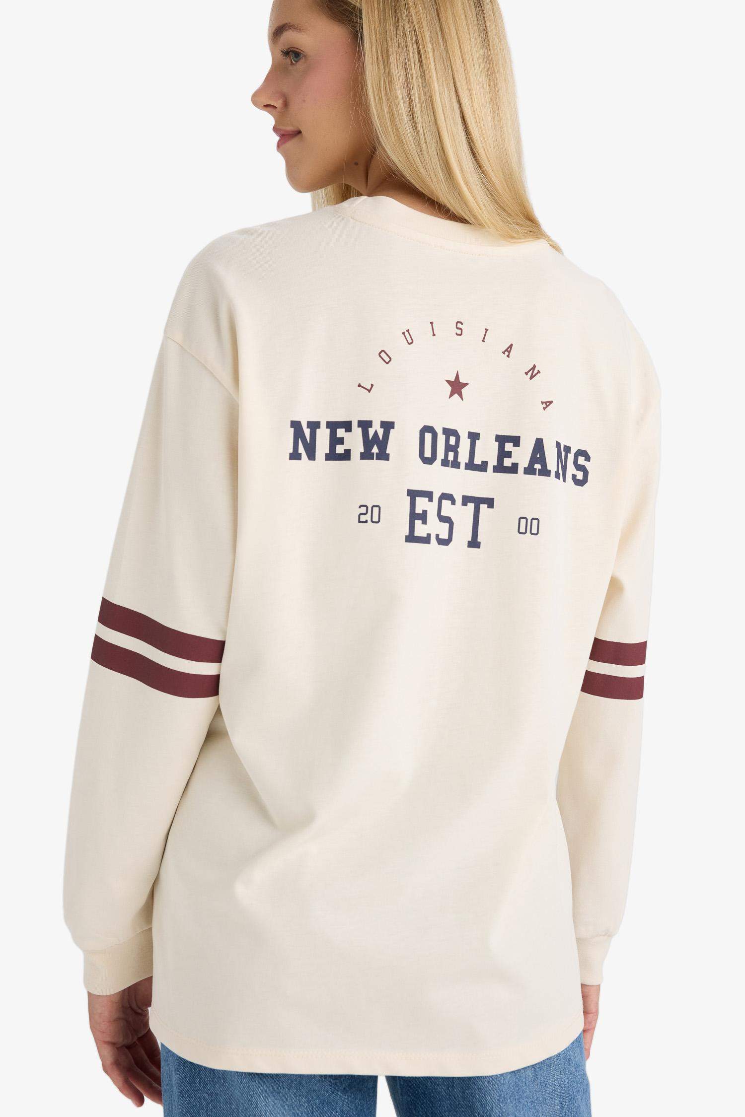 Sweatshirt imprimé à col rond Coupe ample