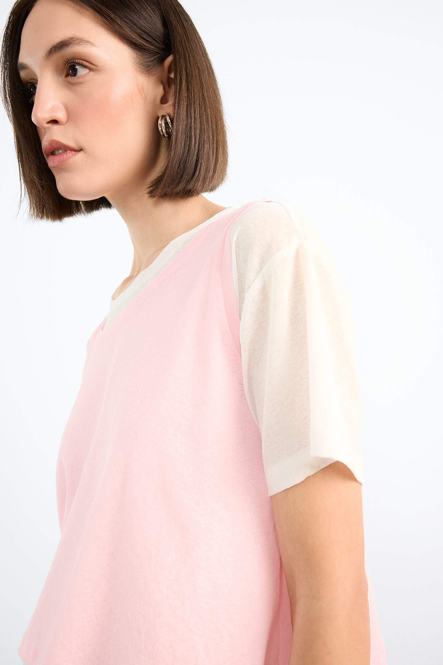 2'li Oversize Bol Kesim Kısa Kollu Tişört