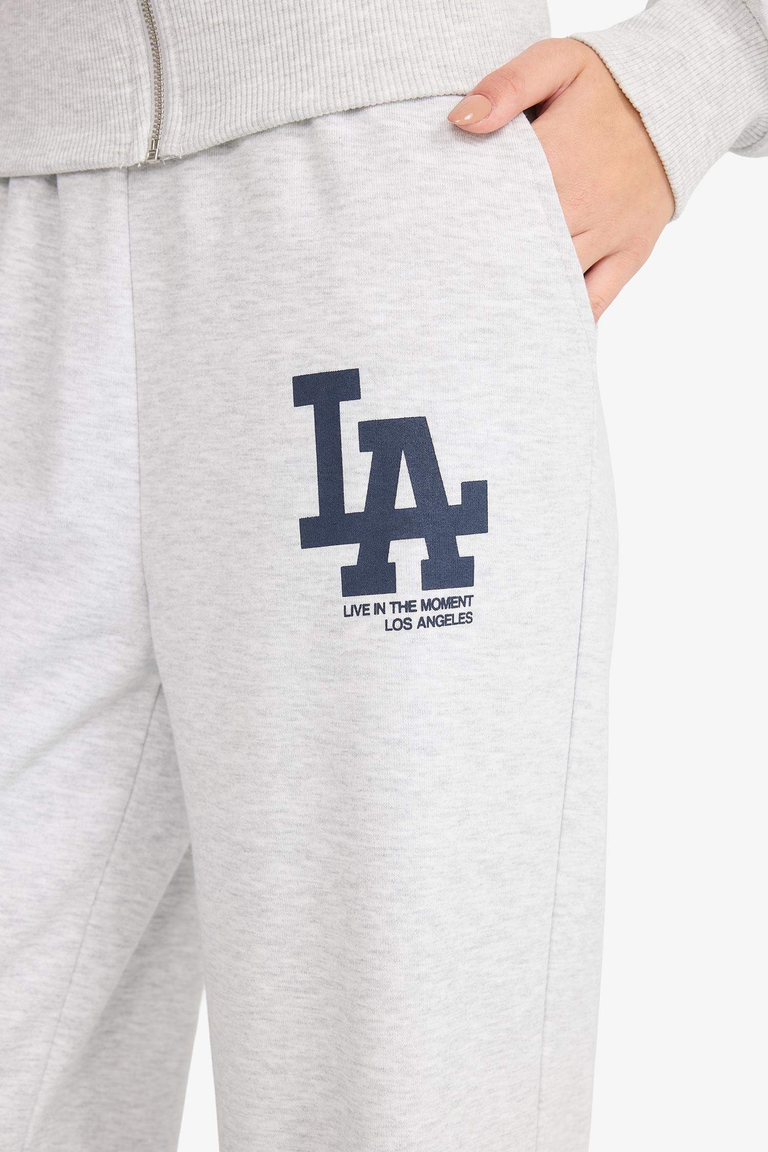 Coool Wide Leg Geniş Paça Beli Lastikli Baskılı Eşofman Altı