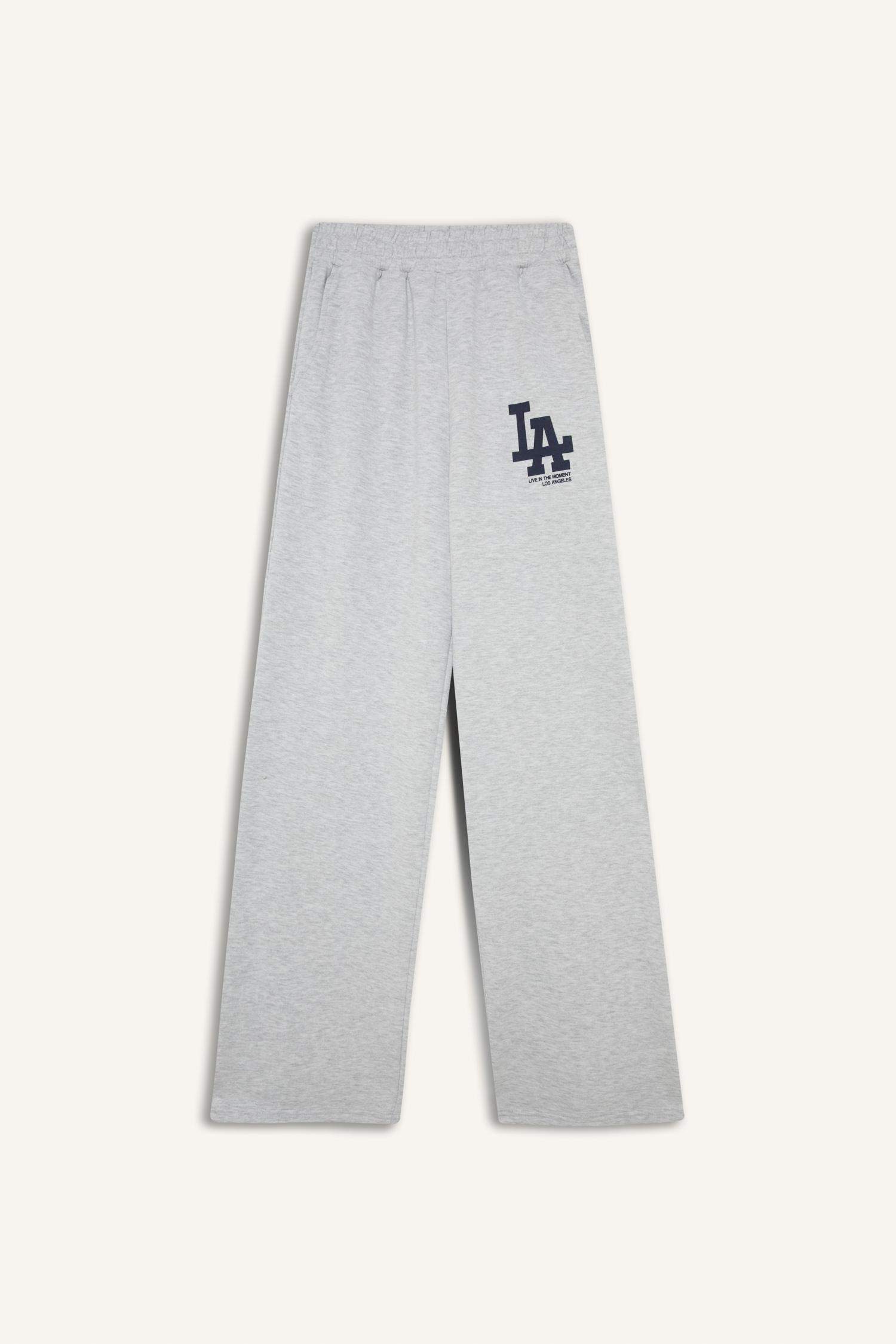 Coool Wide Leg Geniş Paça Beli Lastikli Baskılı Eşofman Altı